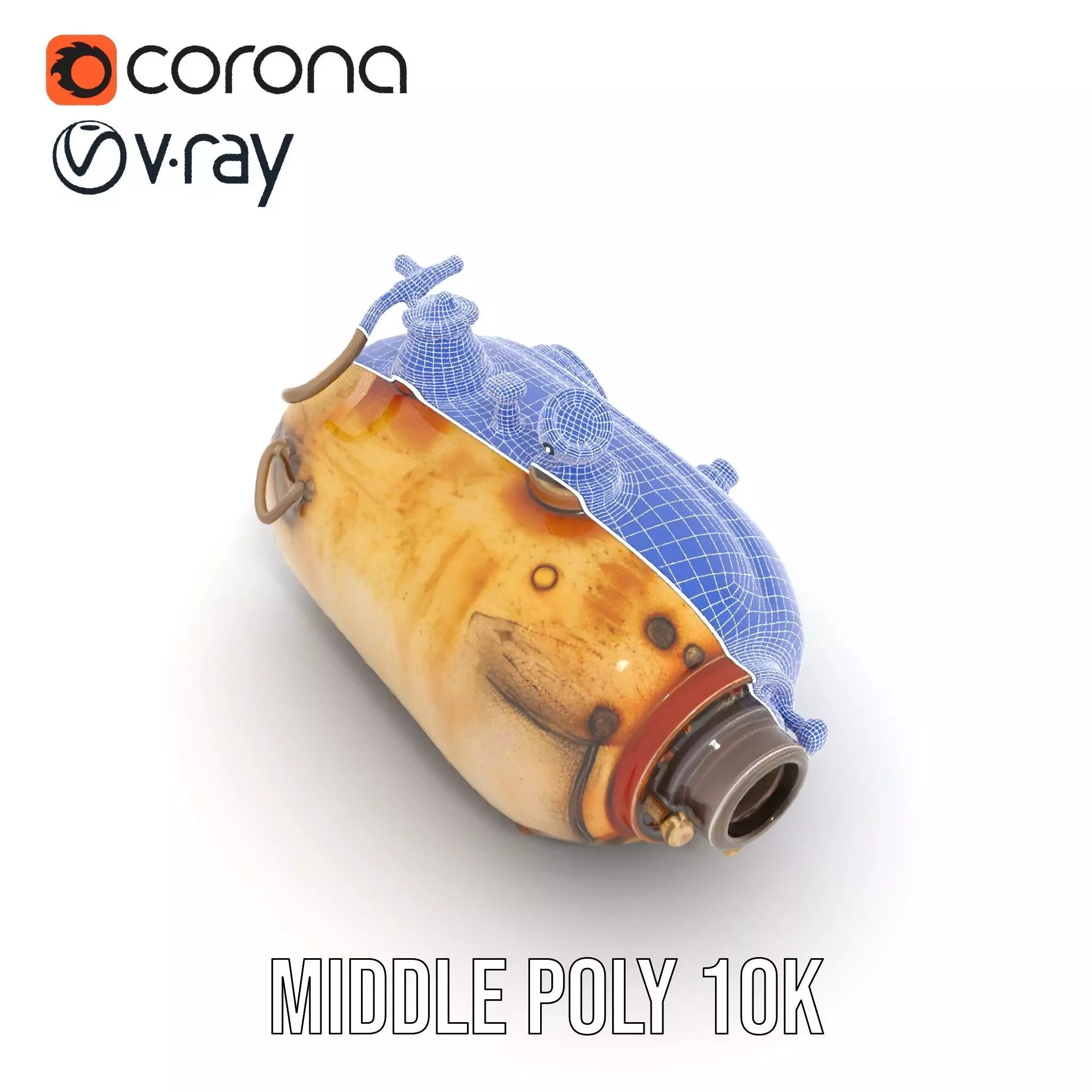 Steampunk Machinery Model Pack with Detailed Components Low-poly 3D model_24