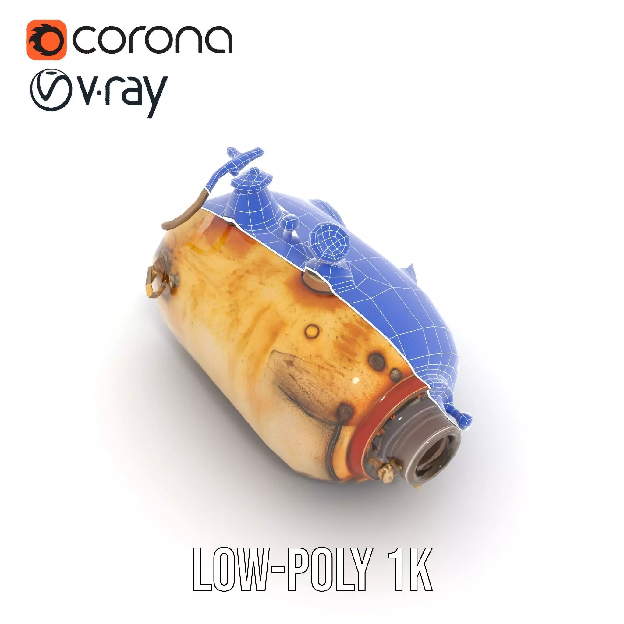 Steampunk Machinery Model Pack with Detailed Components Low-poly 3D model_16