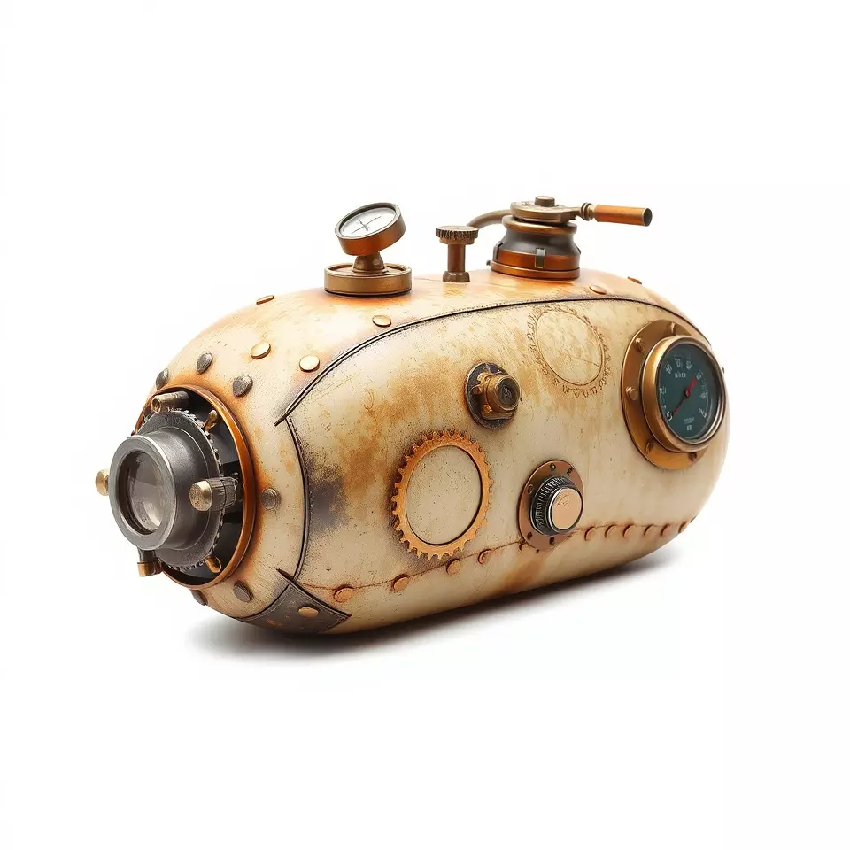 Steampunk Machinery Model Pack with Detailed Components Low-poly 3D model_2