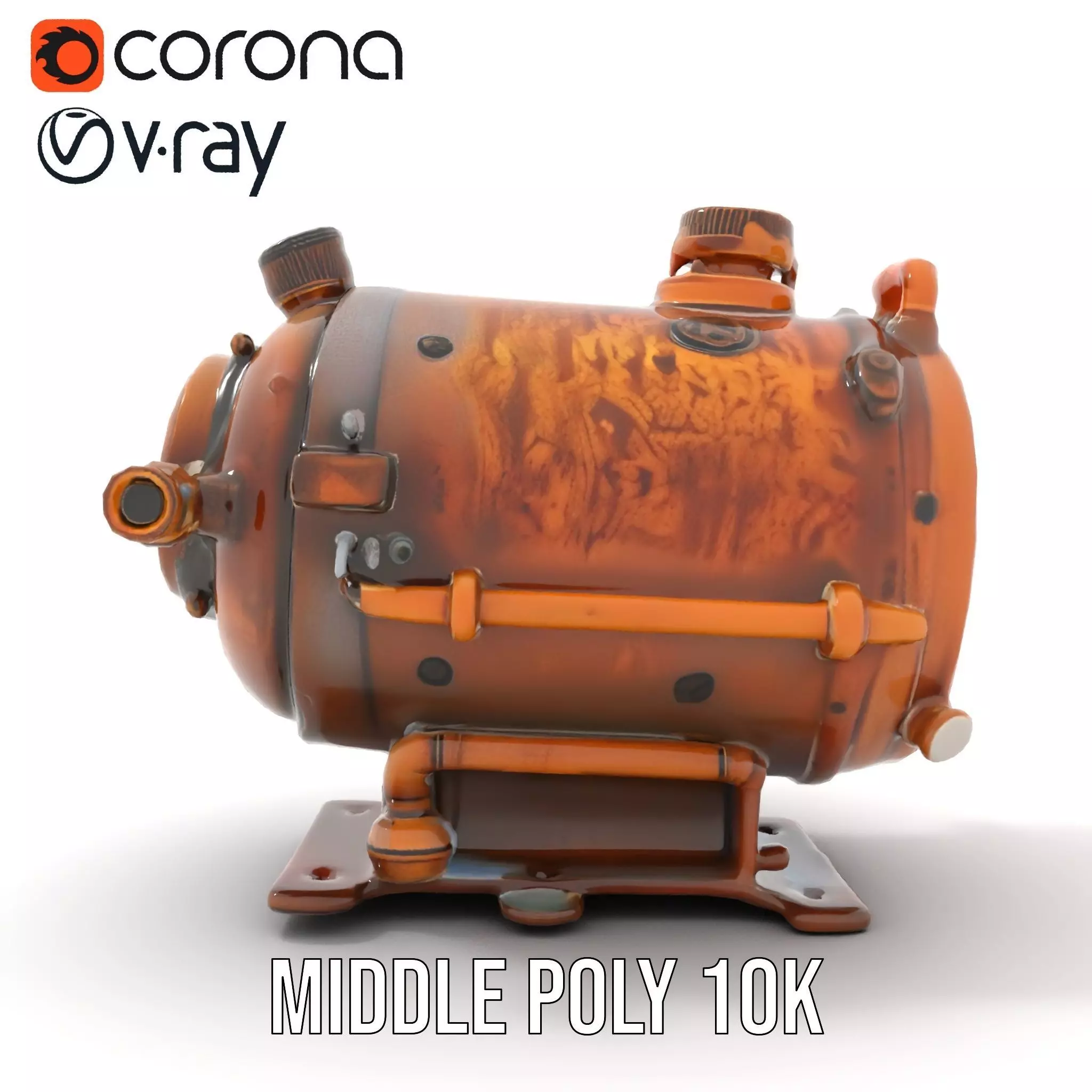 Steampunk Boiler Gauge model pack Low-poly 3D model_20