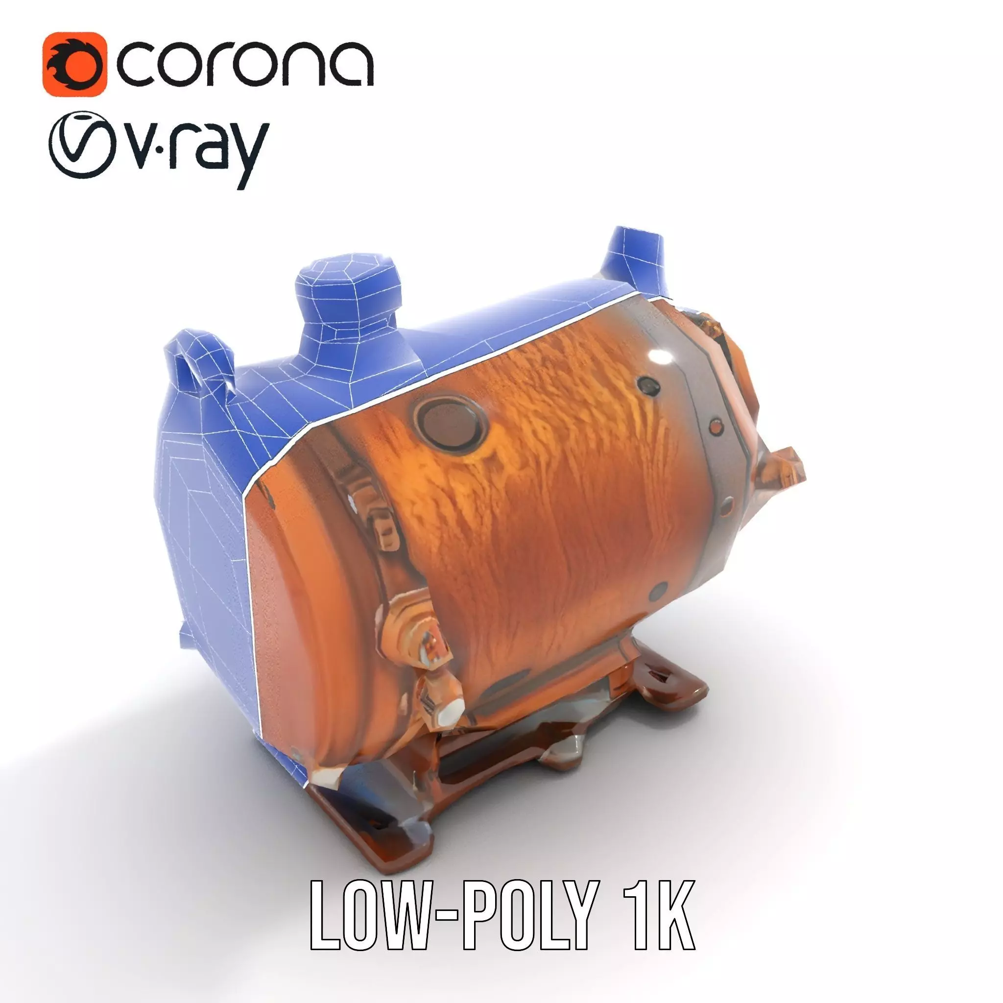 Steampunk Boiler Gauge model pack Low-poly 3D model_16