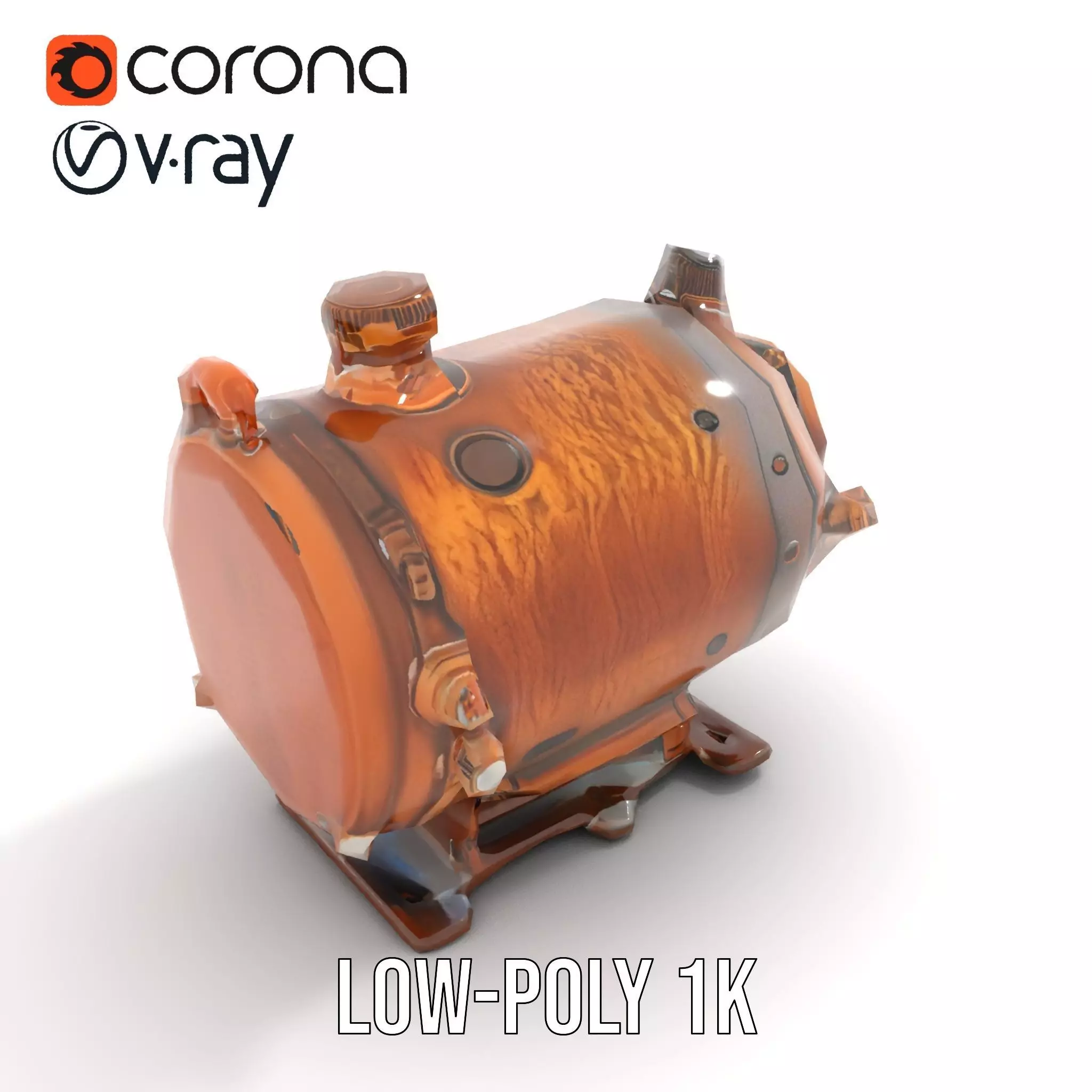 Steampunk Boiler Gauge model pack Low-poly 3D model_7