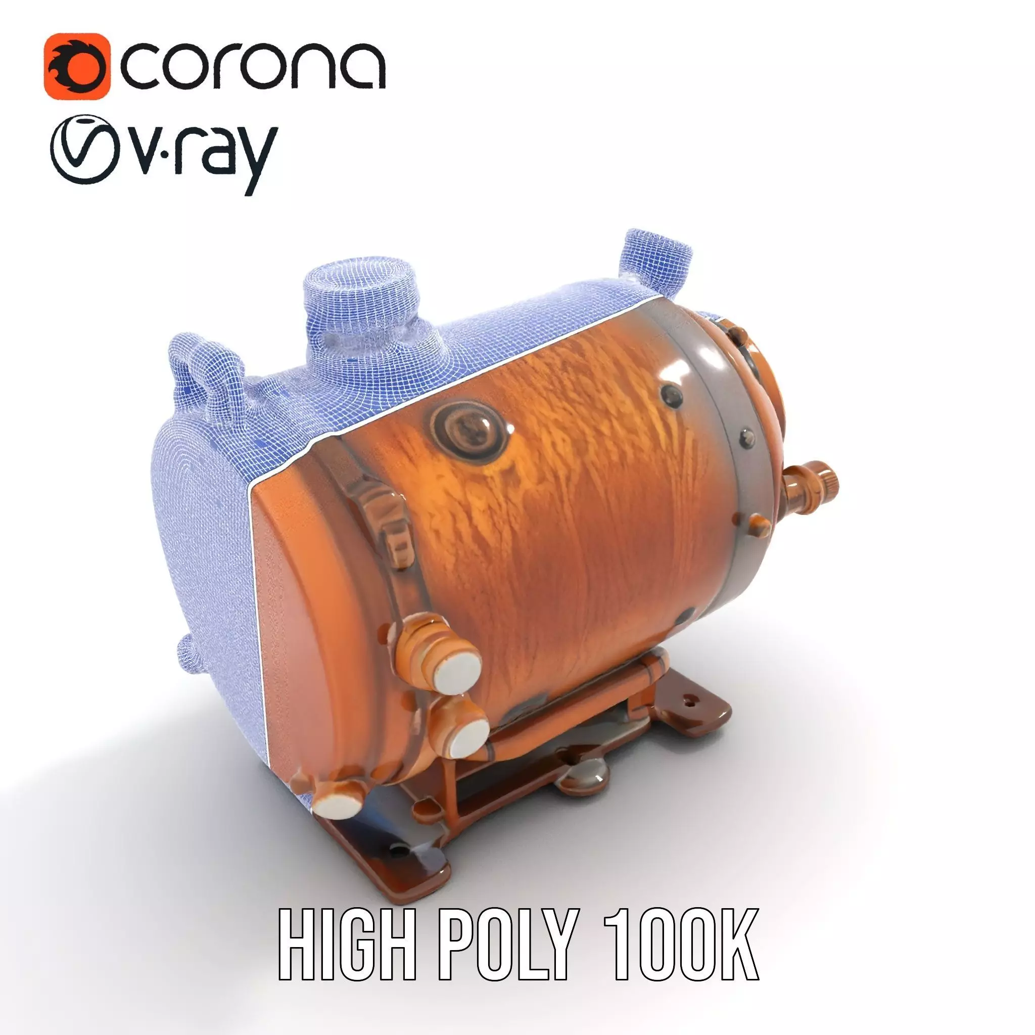 Steampunk Boiler Gauge model pack Low-poly 3D model_31