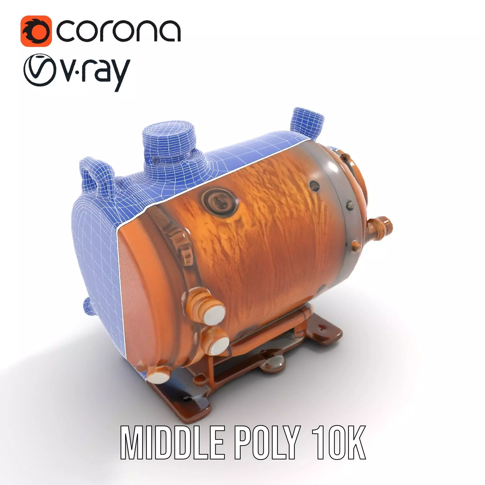 Steampunk Boiler Gauge model pack Low-poly 3D model_10