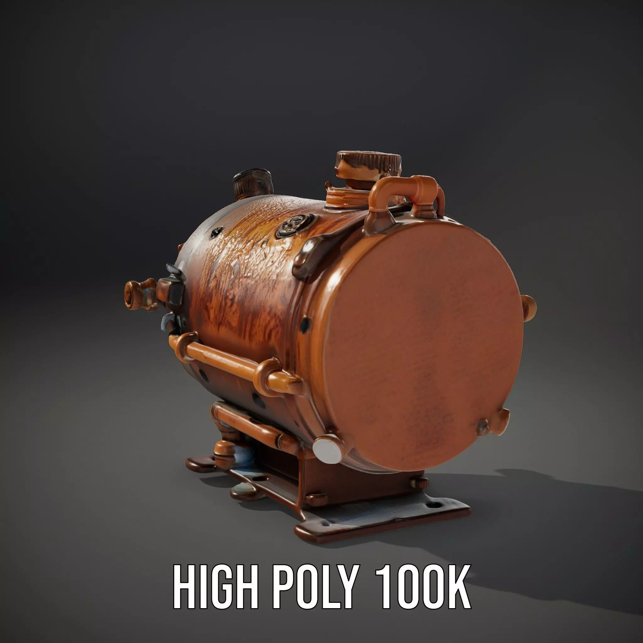 Steampunk Boiler Gauge model pack Low-poly 3D model_9