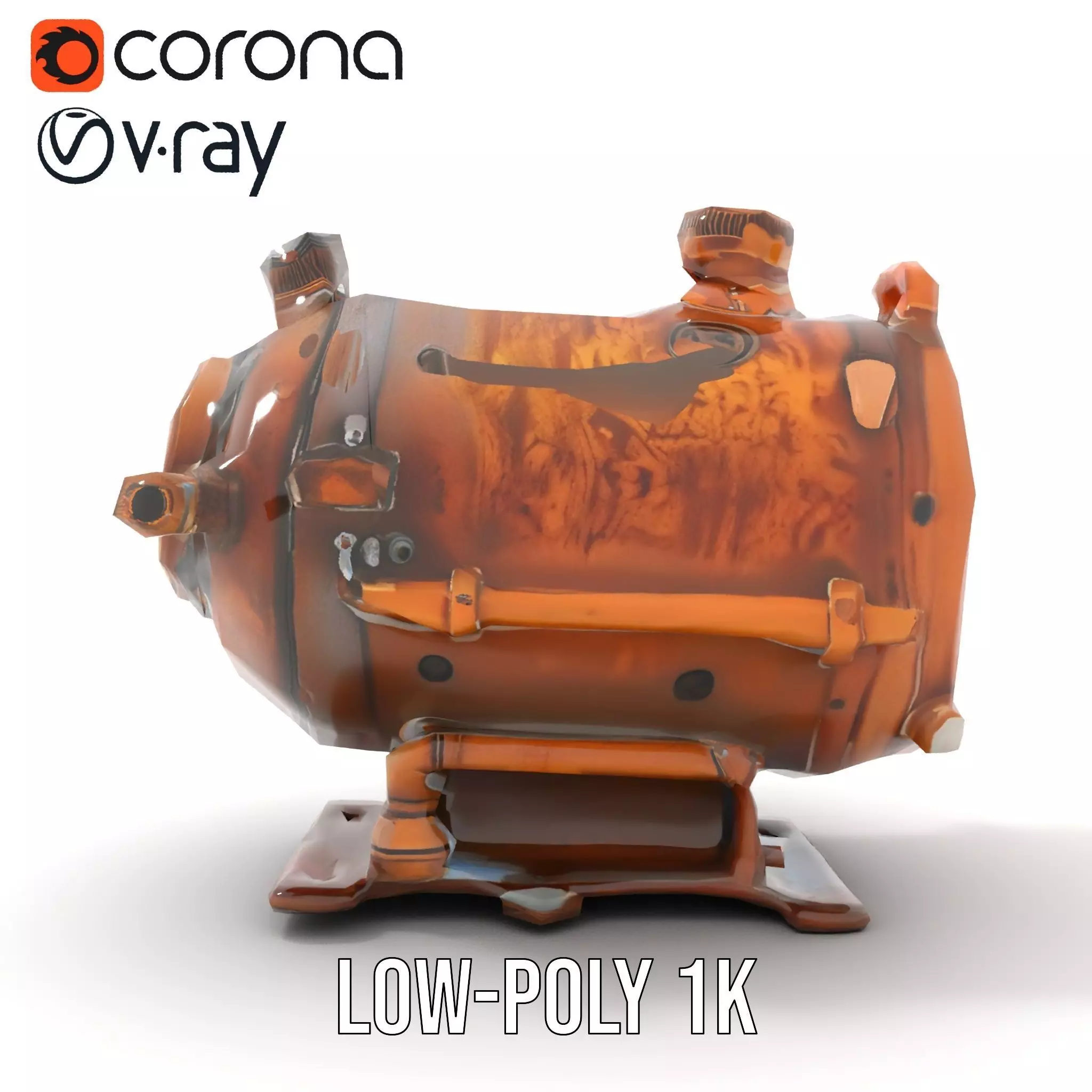 Steampunk Boiler Gauge model pack Low-poly 3D model_21