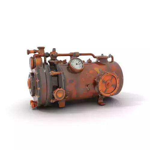 Vintage Steampunk Boiler model pack Low-poly 3D model