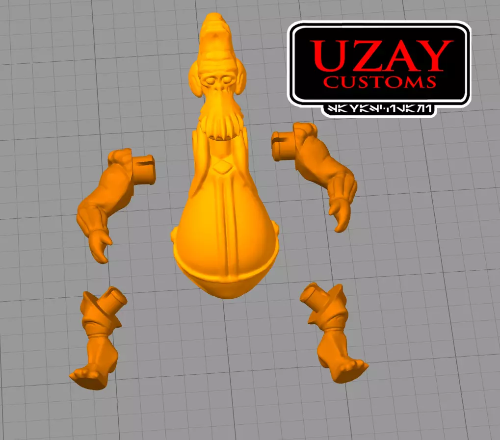 star wars articulated Podracer ark bumpy roose   3D print model_5