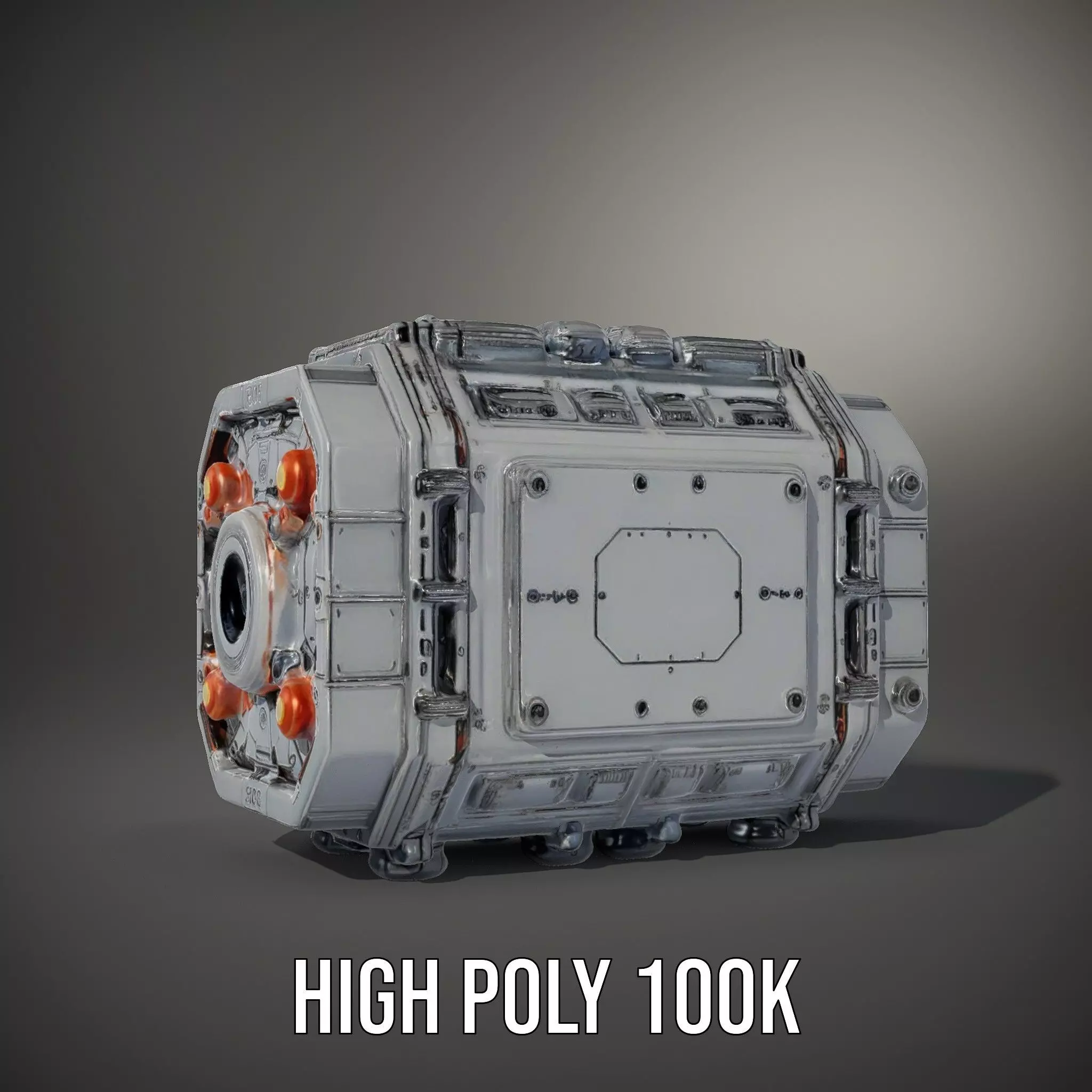 Futuristic Engine model pack with detailed textures Low-poly 3D model_12