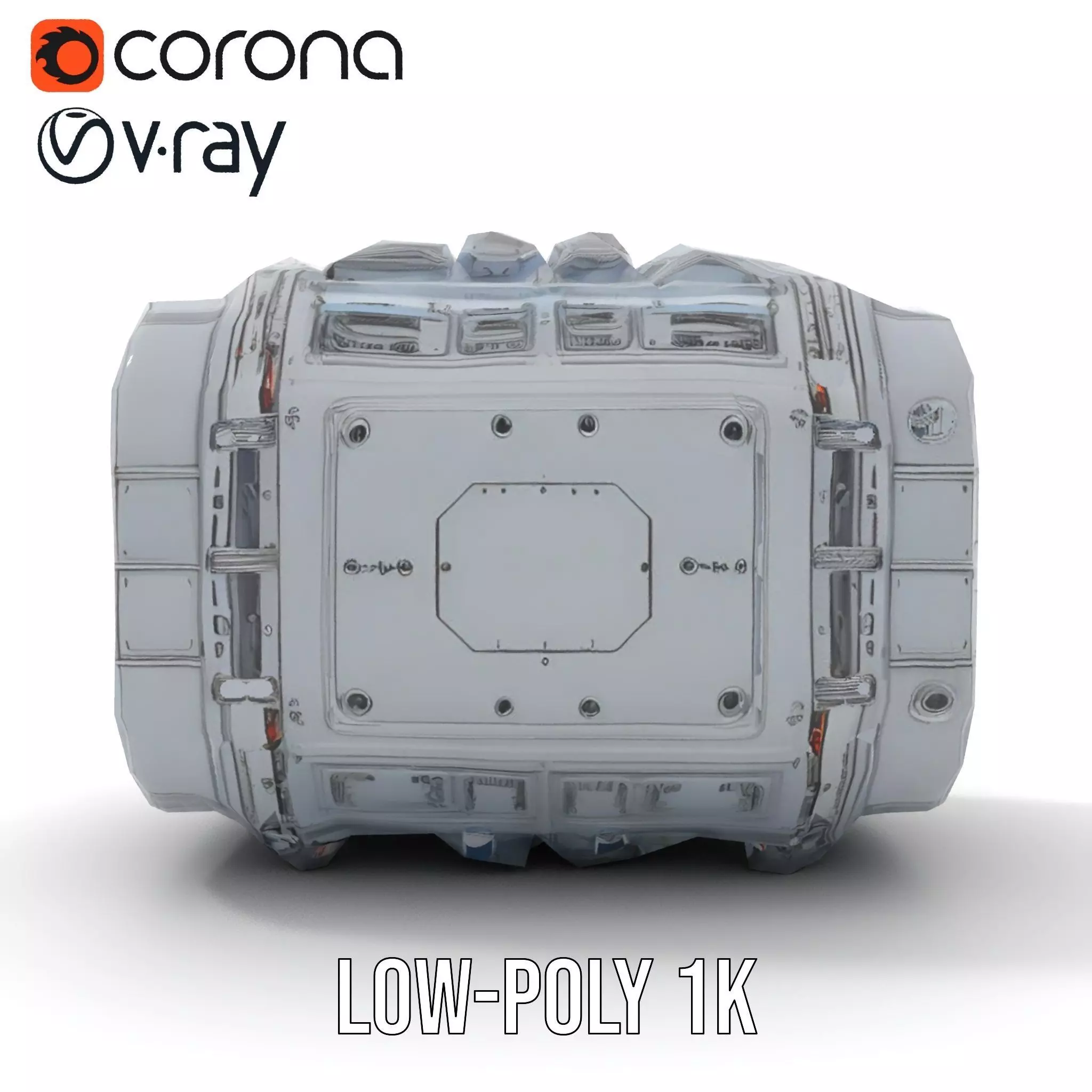 Futuristic Engine model pack with detailed textures Low-poly 3D model_17