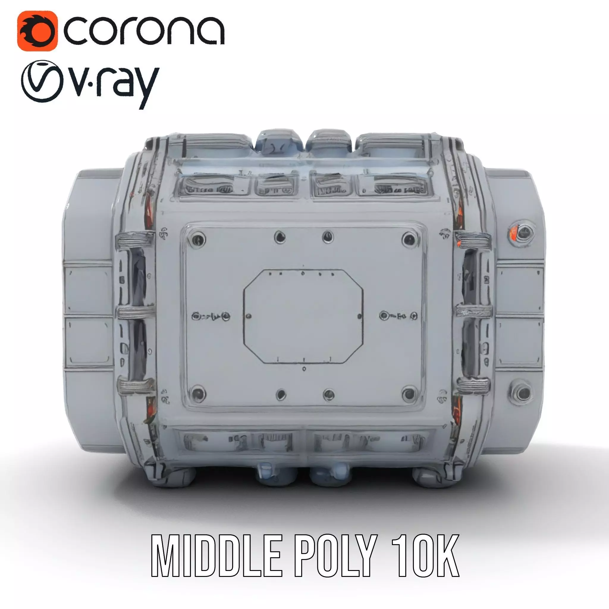 Futuristic Engine model pack with detailed textures Low-poly 3D model_13