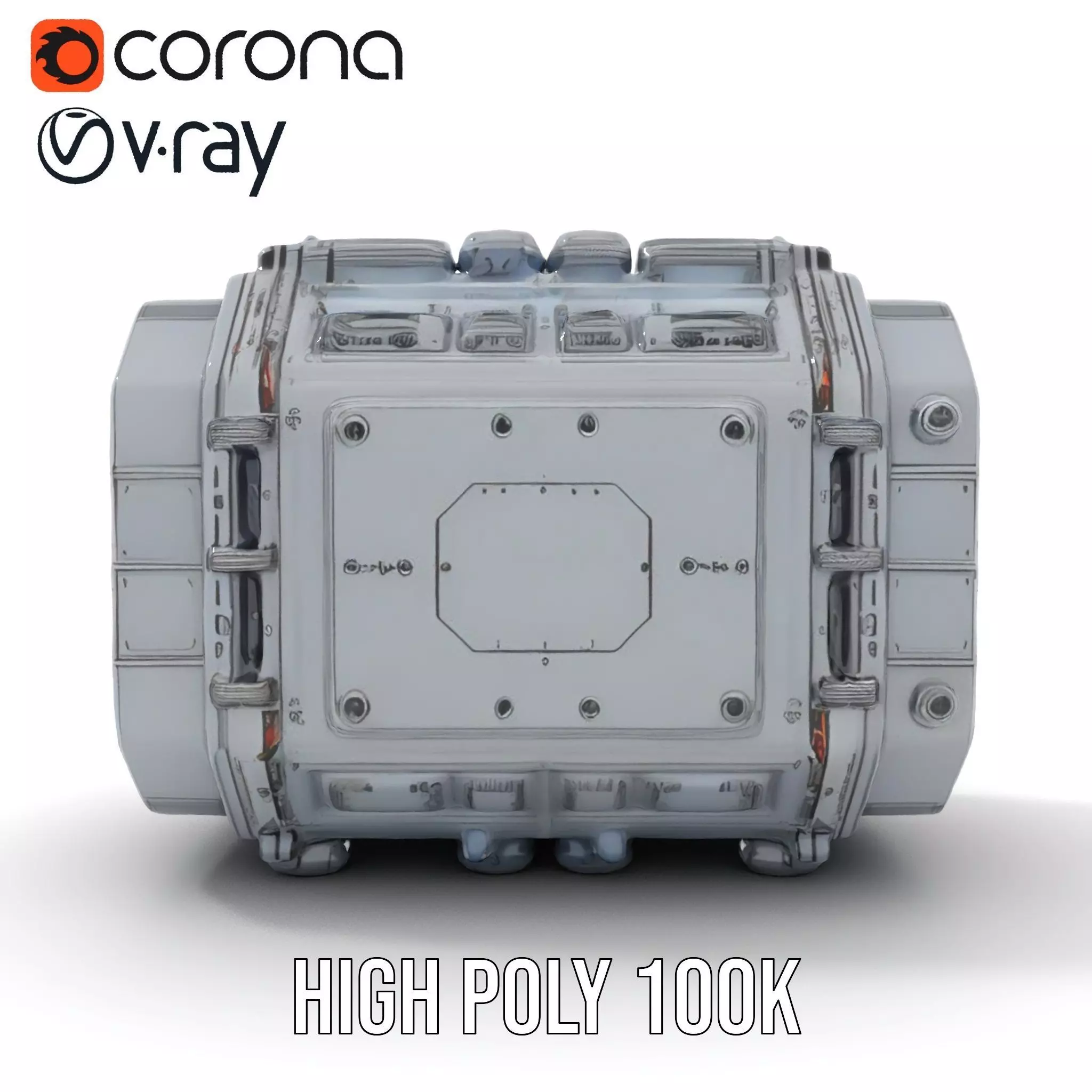 Futuristic Engine model pack with detailed textures Low-poly 3D model_23