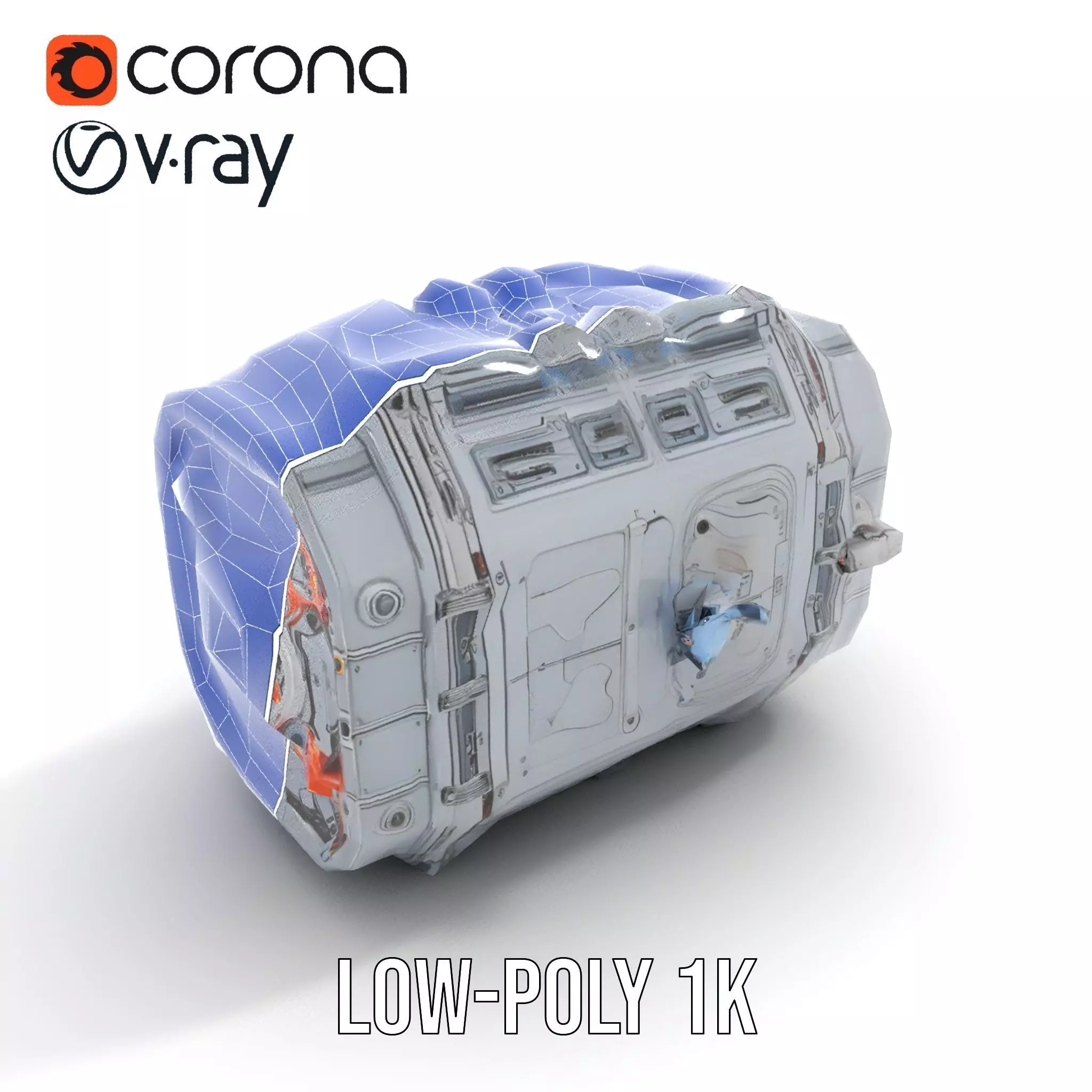 Futuristic Engine model pack with detailed textures Low-poly 3D model_28