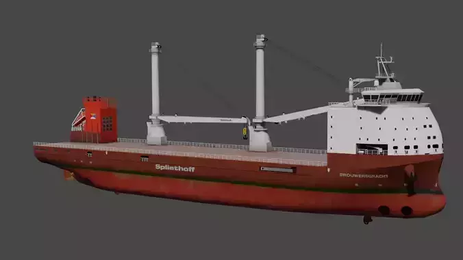 Multipurpose Heavy Lift Vessel BROUWERSGRACHT Low-poly 3D model