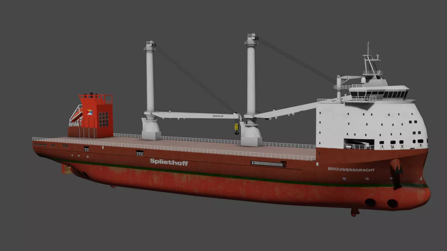 Multipurpose Heavy Lift Vessel BROUWERSGRACHT Low-poly 3D model_0