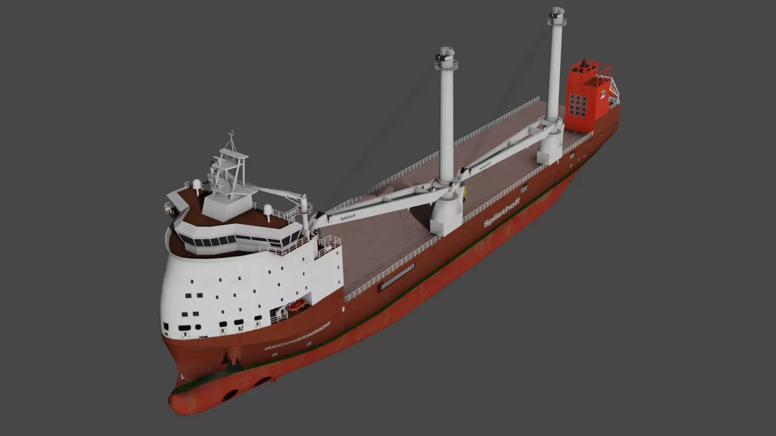 Multipurpose Heavy Lift Vessel BROUWERSGRACHT Low-poly 3D model_10