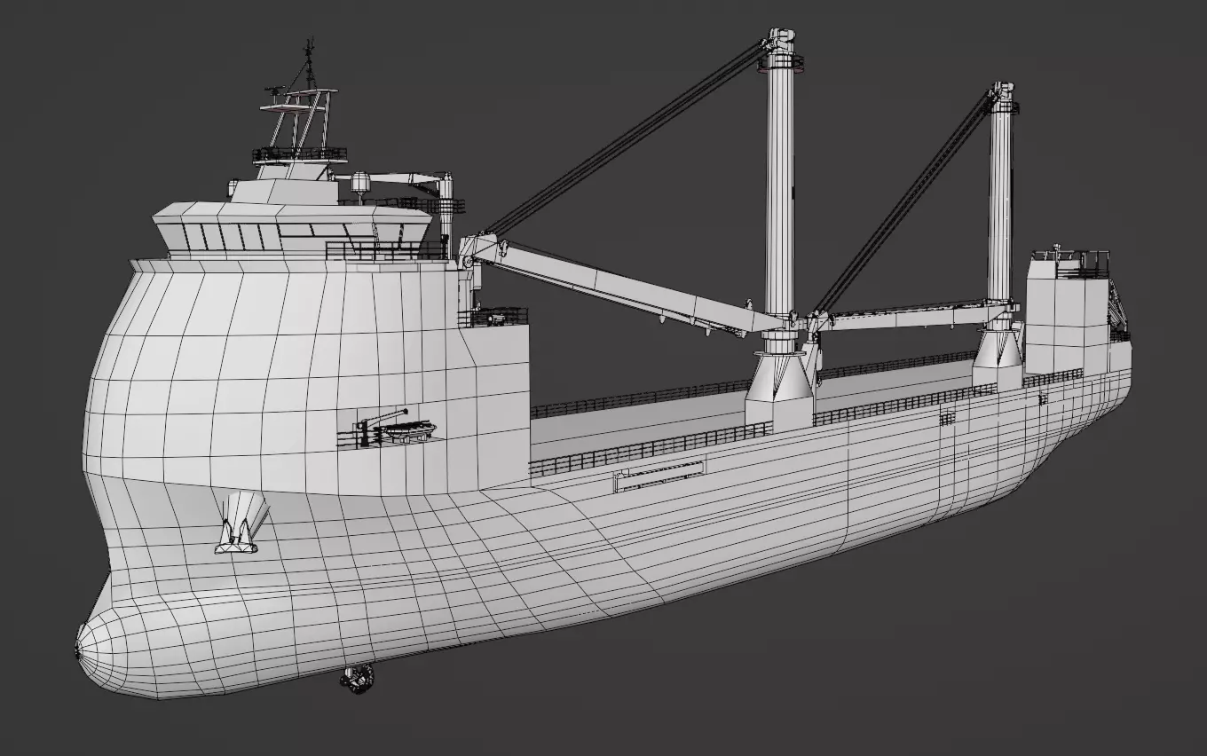 Multipurpose Heavy Lift Vessel BROUWERSGRACHT Low-poly 3D model_14