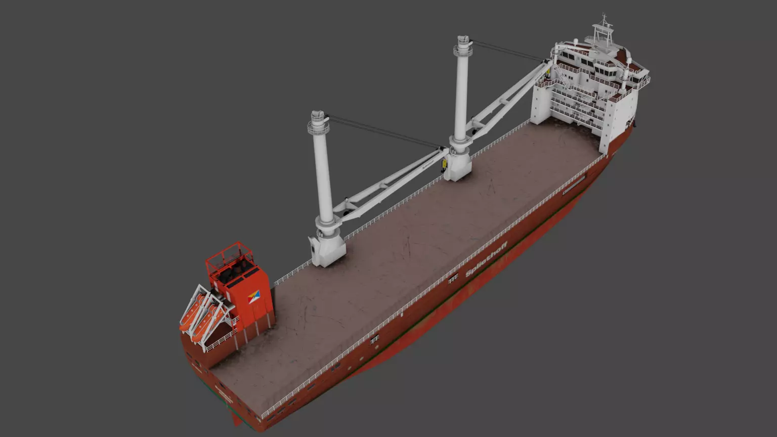 Multipurpose Heavy Lift Vessel BROUWERSGRACHT Low-poly 3D model_12