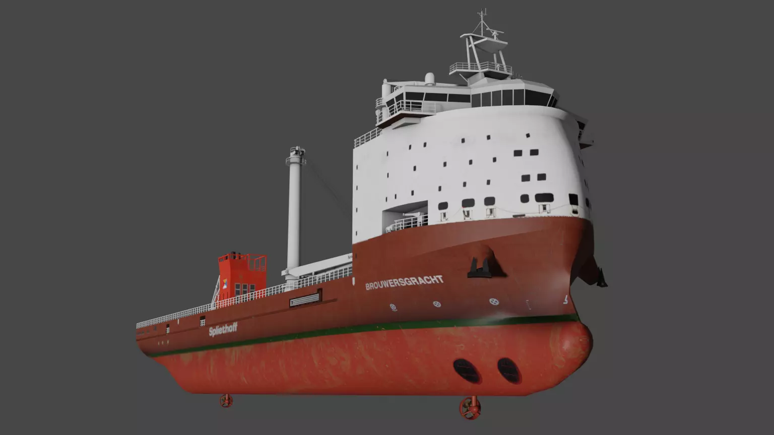 Multipurpose Heavy Lift Vessel BROUWERSGRACHT Low-poly 3D model_2