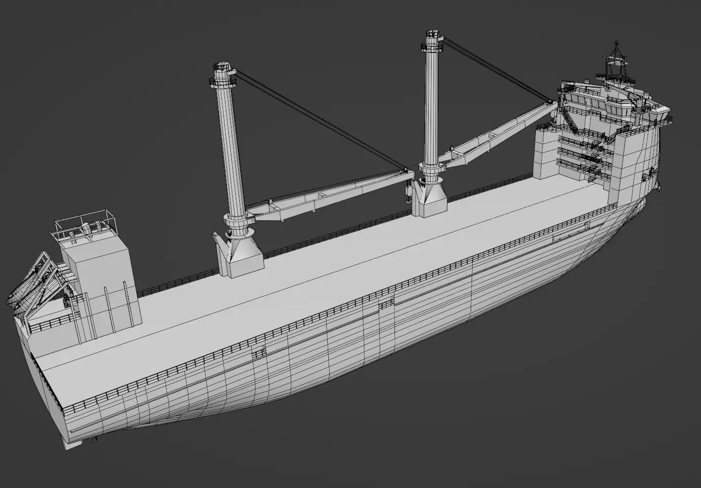 Multipurpose Heavy Lift Vessel BROUWERSGRACHT Low-poly 3D model_13
