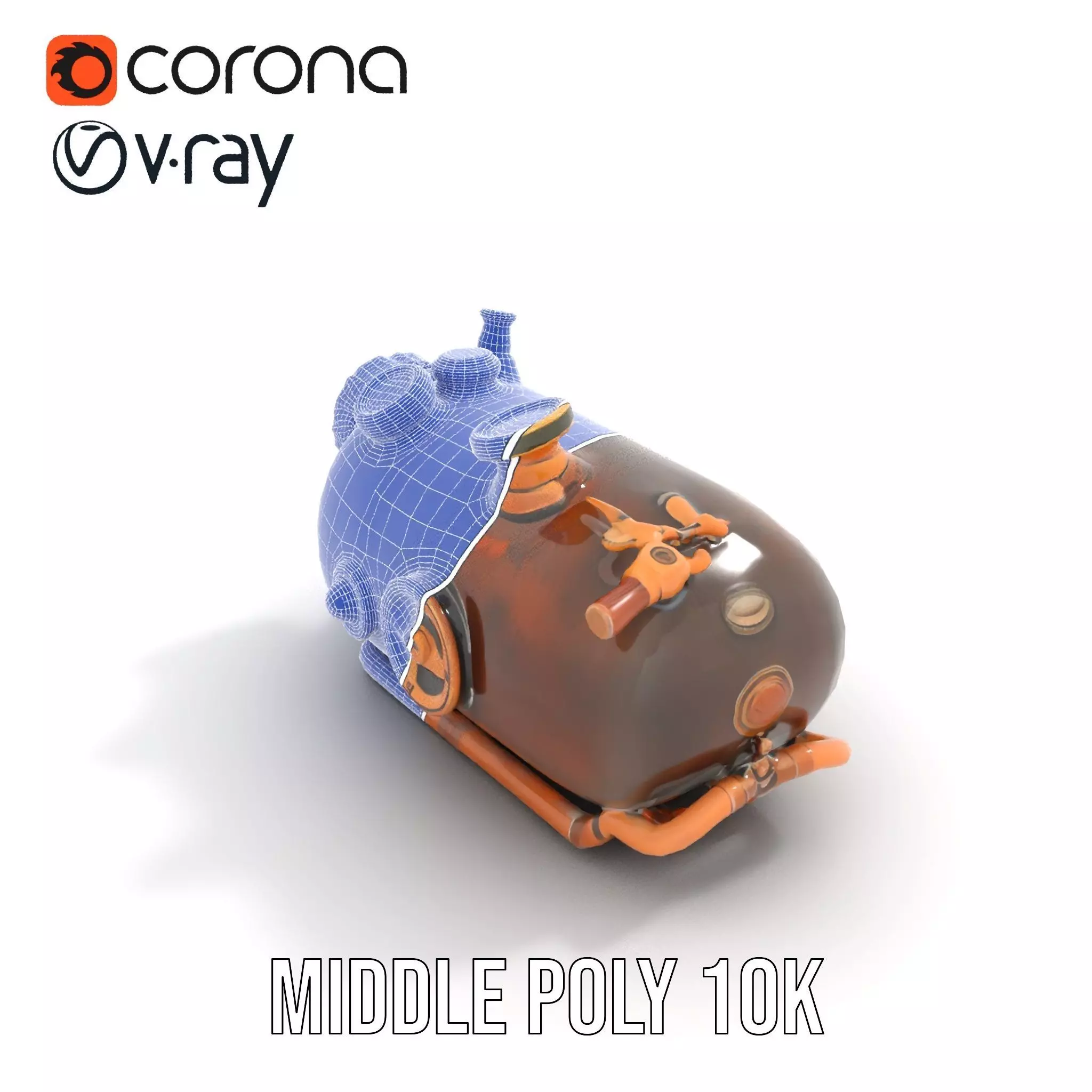 Steampunk Pressure Gauge Model Pack for Interactive Simulations Low-poly 3D model_18