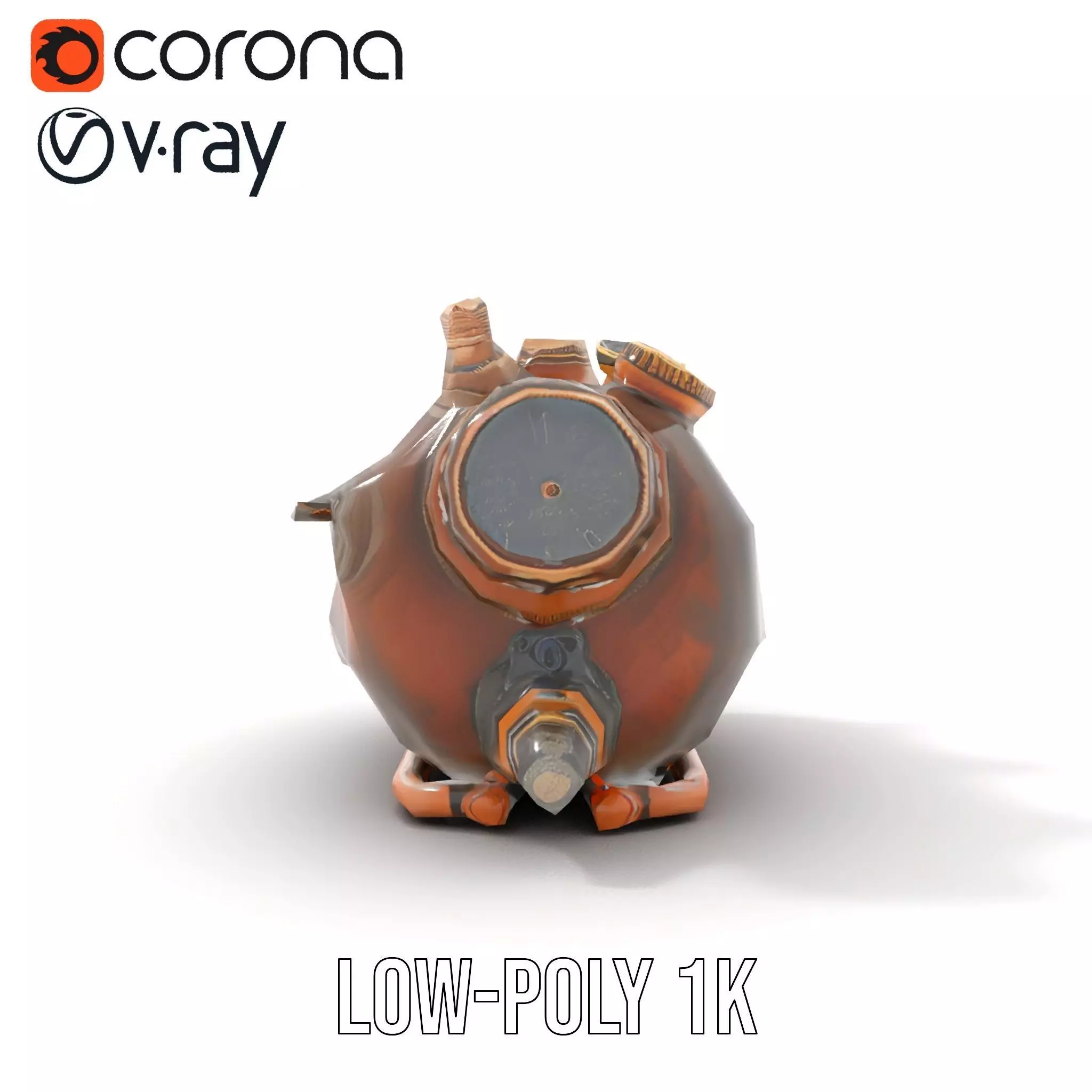 Steampunk Pressure Gauge Model Pack for Interactive Simulations Low-poly 3D model_14