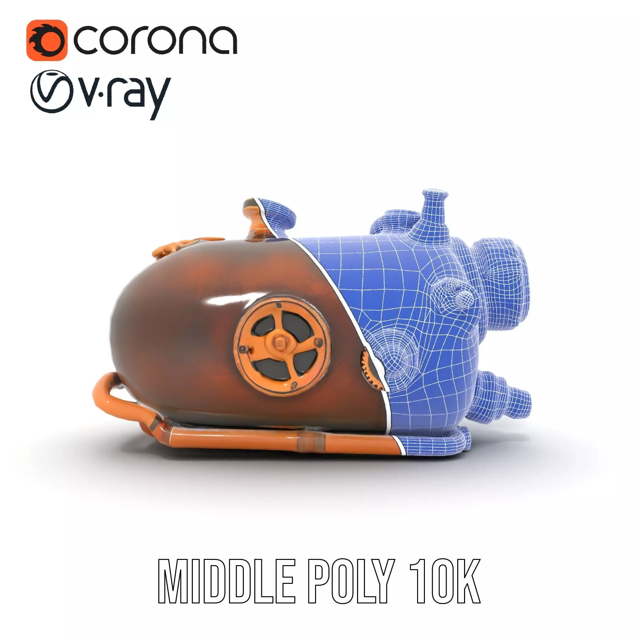 Steampunk Pressure Gauge Model Pack for Interactive Simulations Low-poly 3D model_24