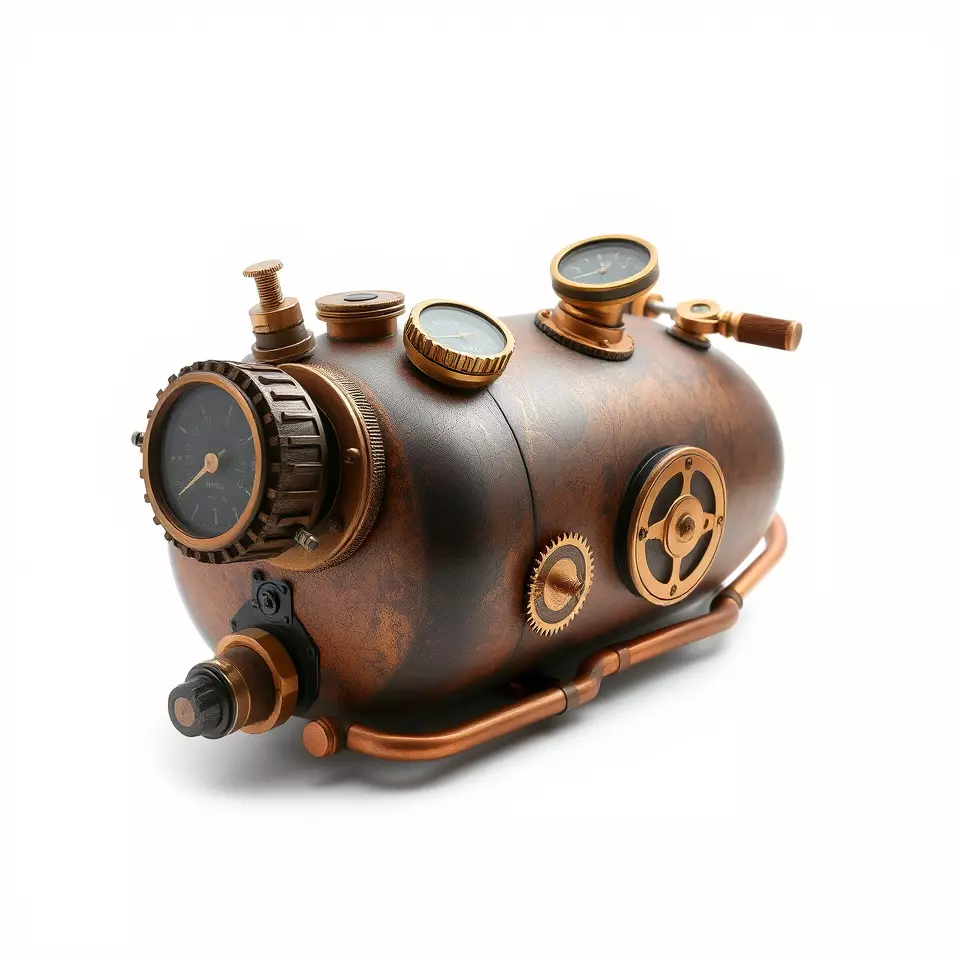 Steampunk Pressure Gauge Model Pack for Interactive Simulations Low-poly 3D model_2
