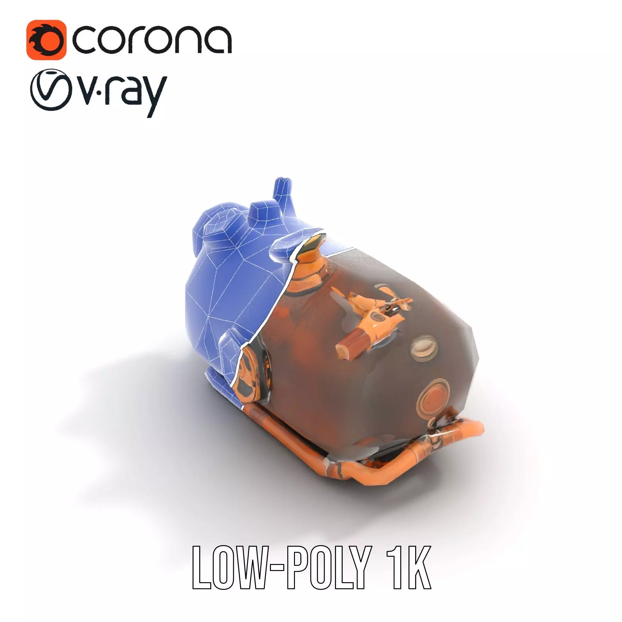 Steampunk Pressure Gauge Model Pack for Interactive Simulations Low-poly 3D model_19