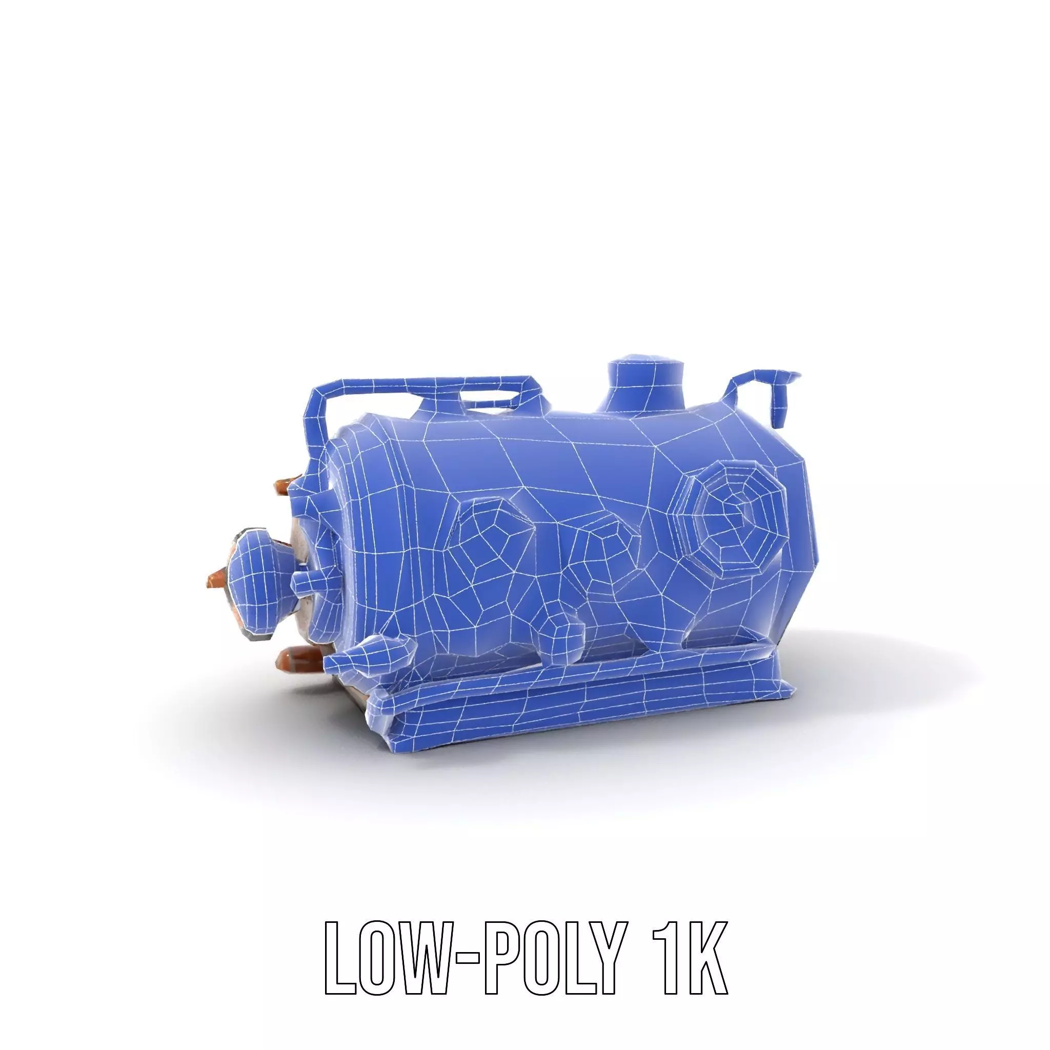 Steampunk Boiler Clock Instrument Model Pack Low-poly 3D model_9