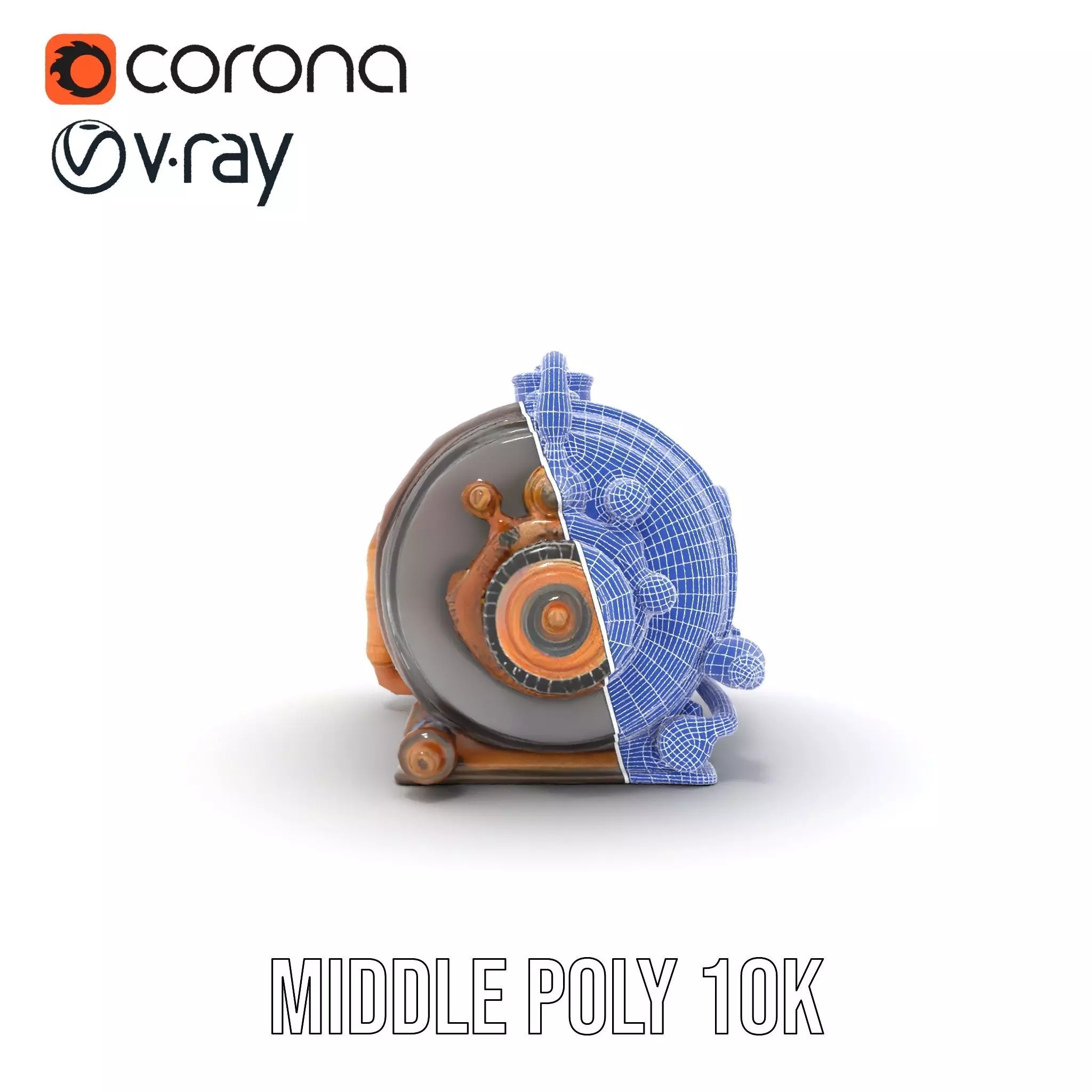 Steampunk Boiler Clock Instrument Model Pack Low-poly 3D model_27