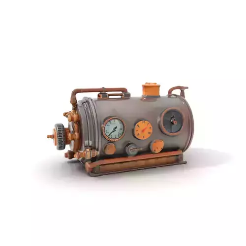Steampunk Boiler Clock Instrument Model Pack
