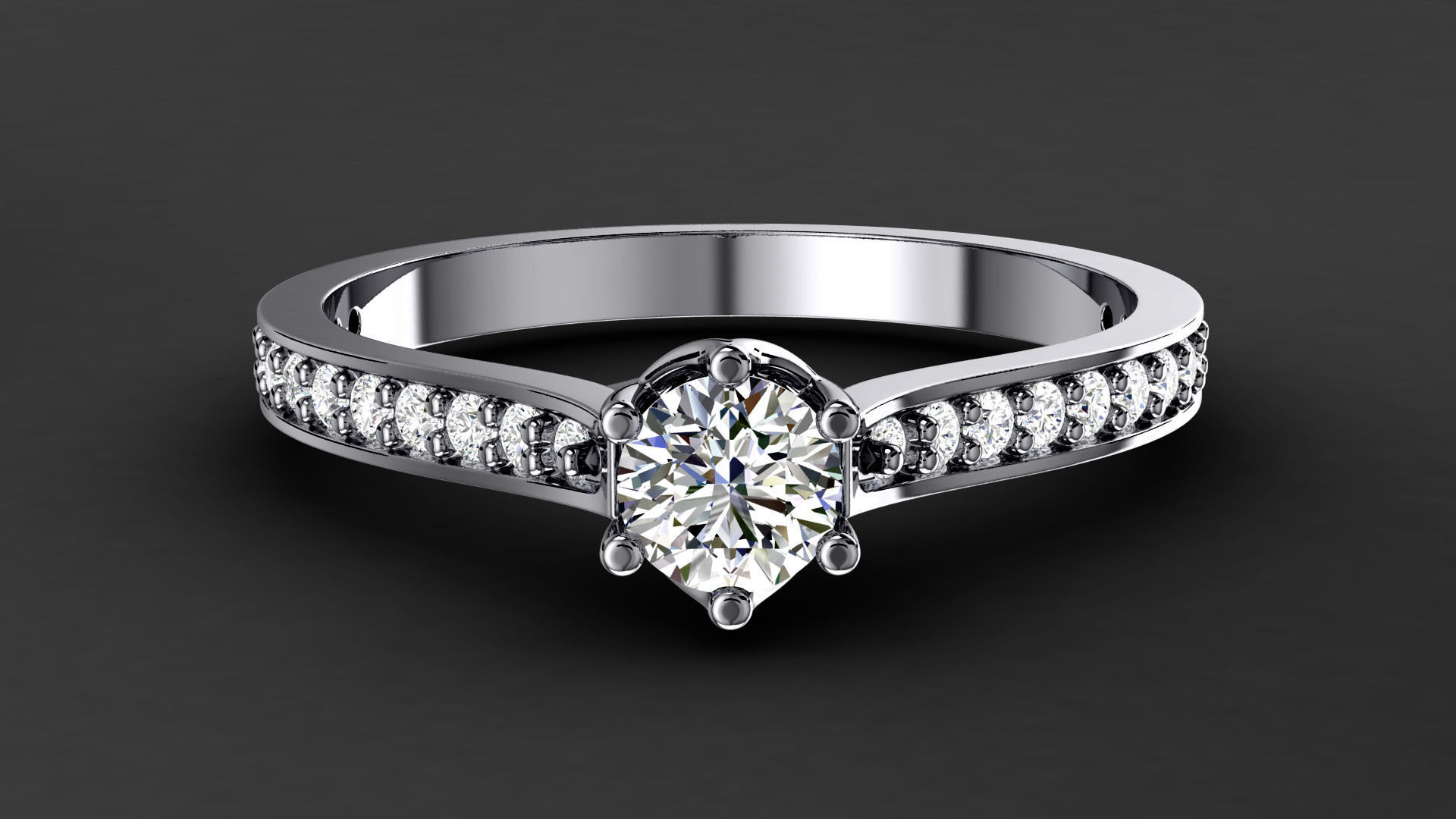 Engagement Crossover Setting Ring1 3D print model_2