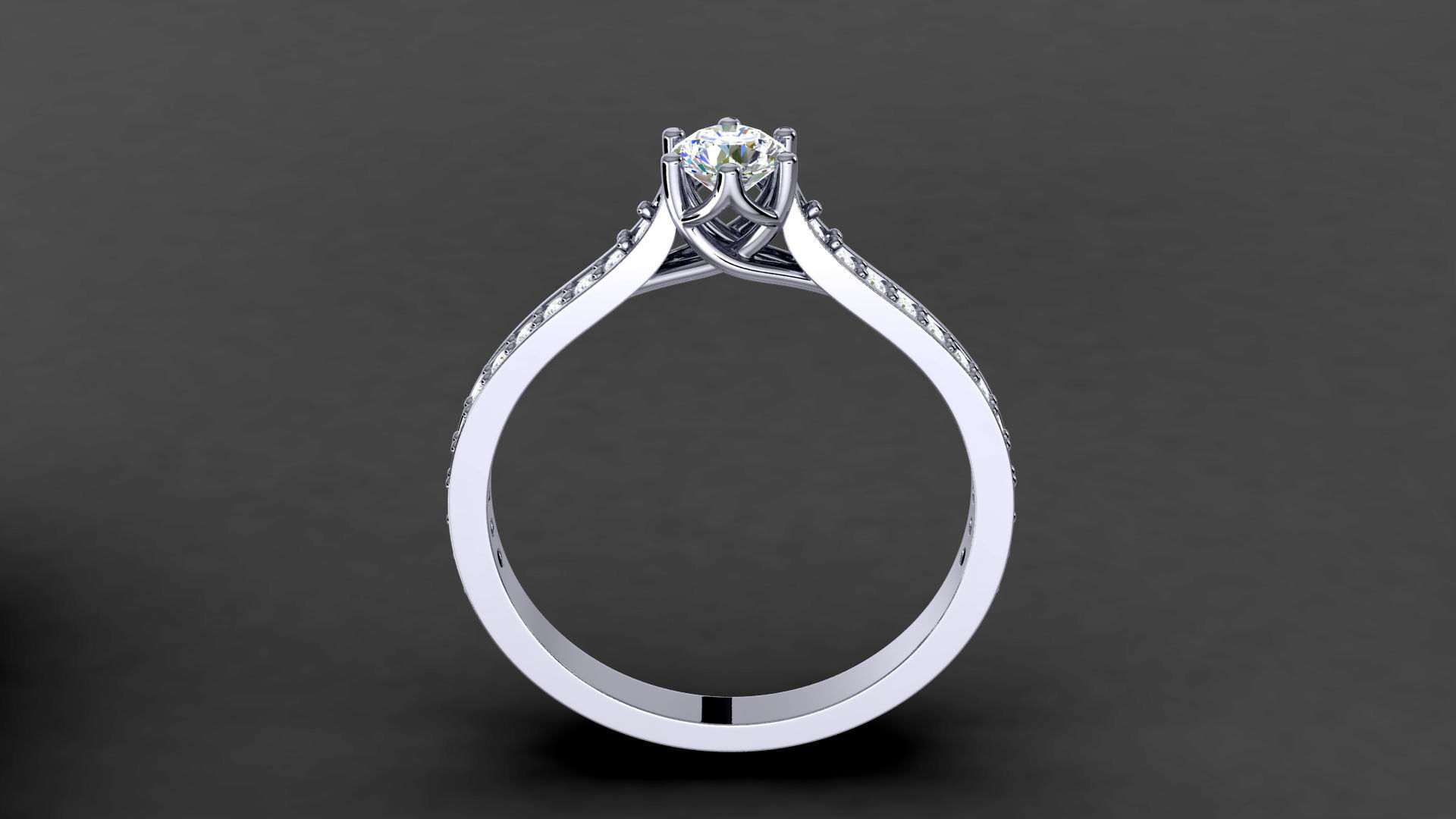 Engagement Crossover Setting Ring1 3D print model_1