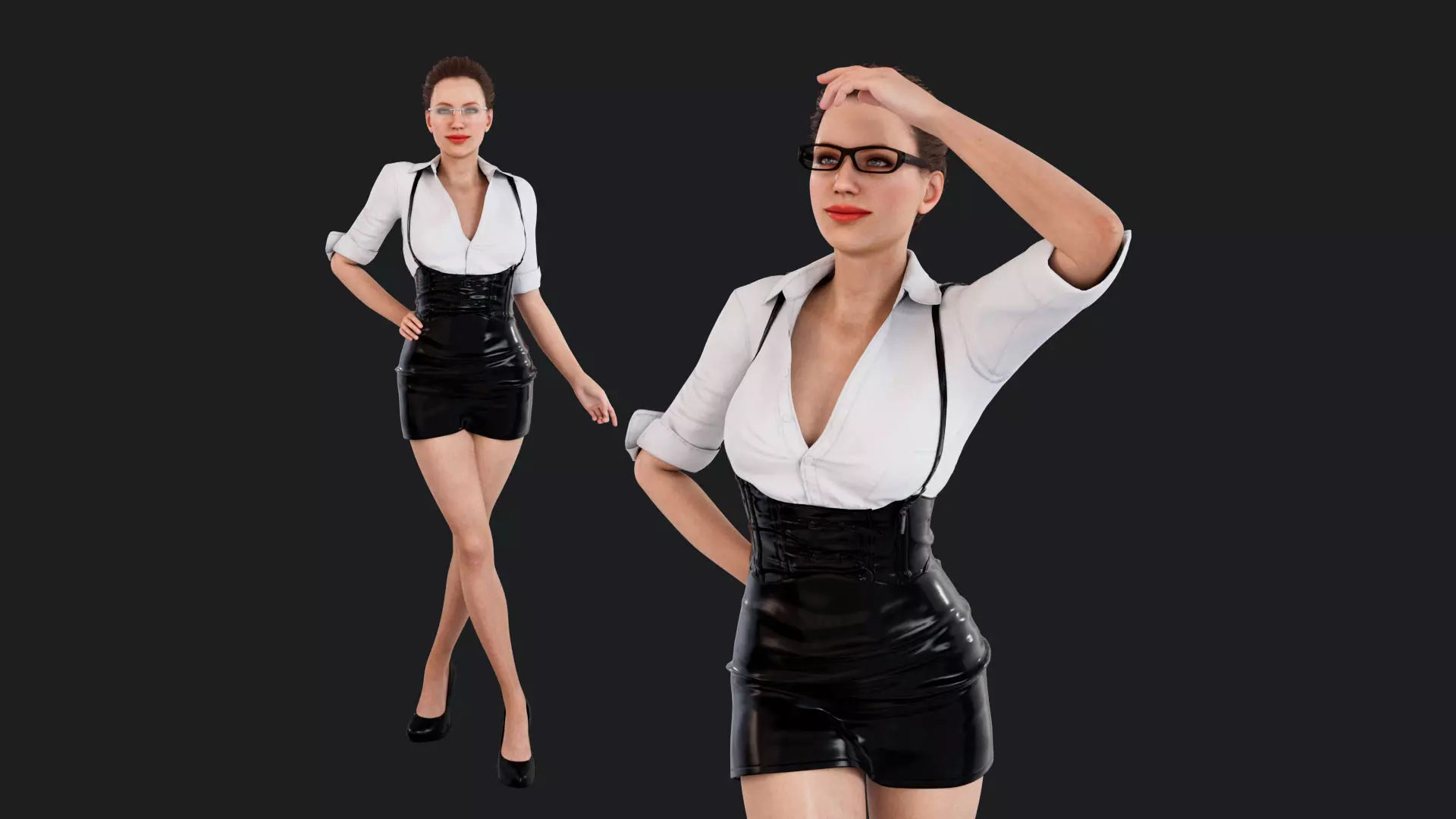 Secretary Low-poly 3D model