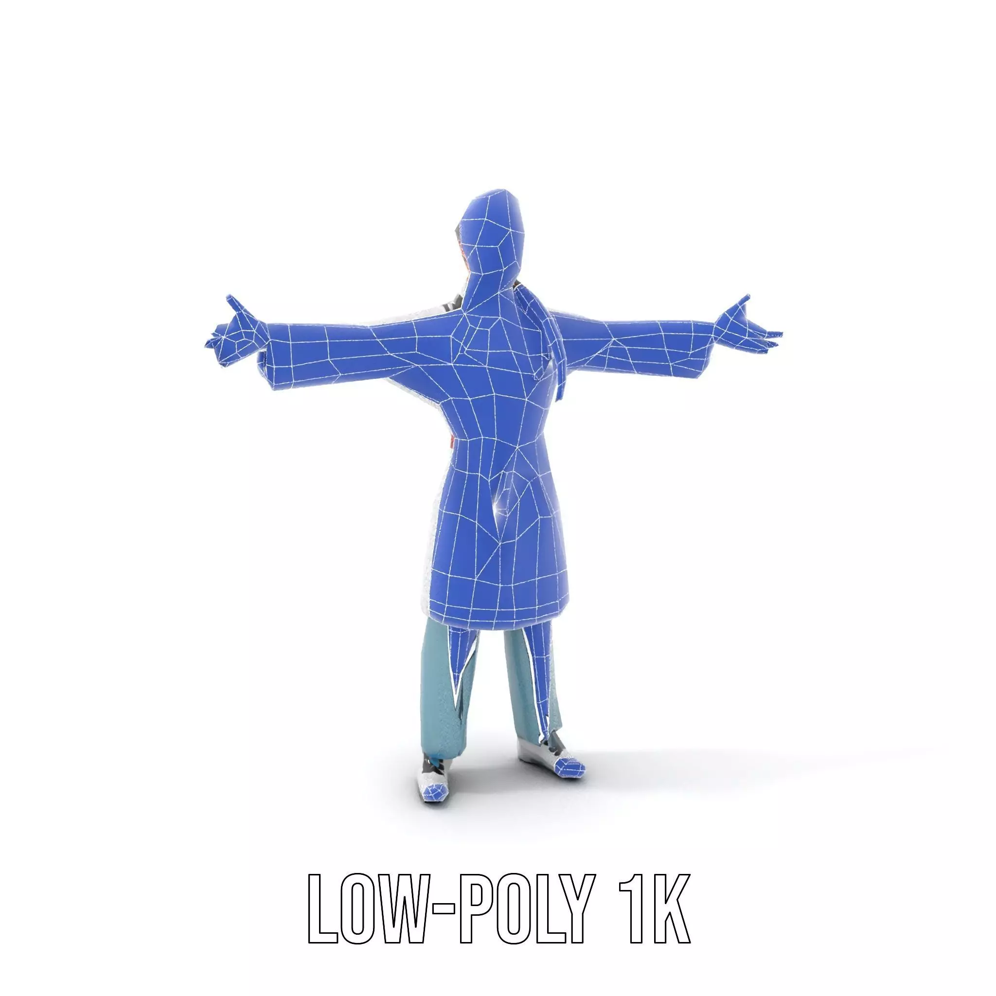 Medical Professional Character Model Pack with Stethoscope Low-poly 3D model_16