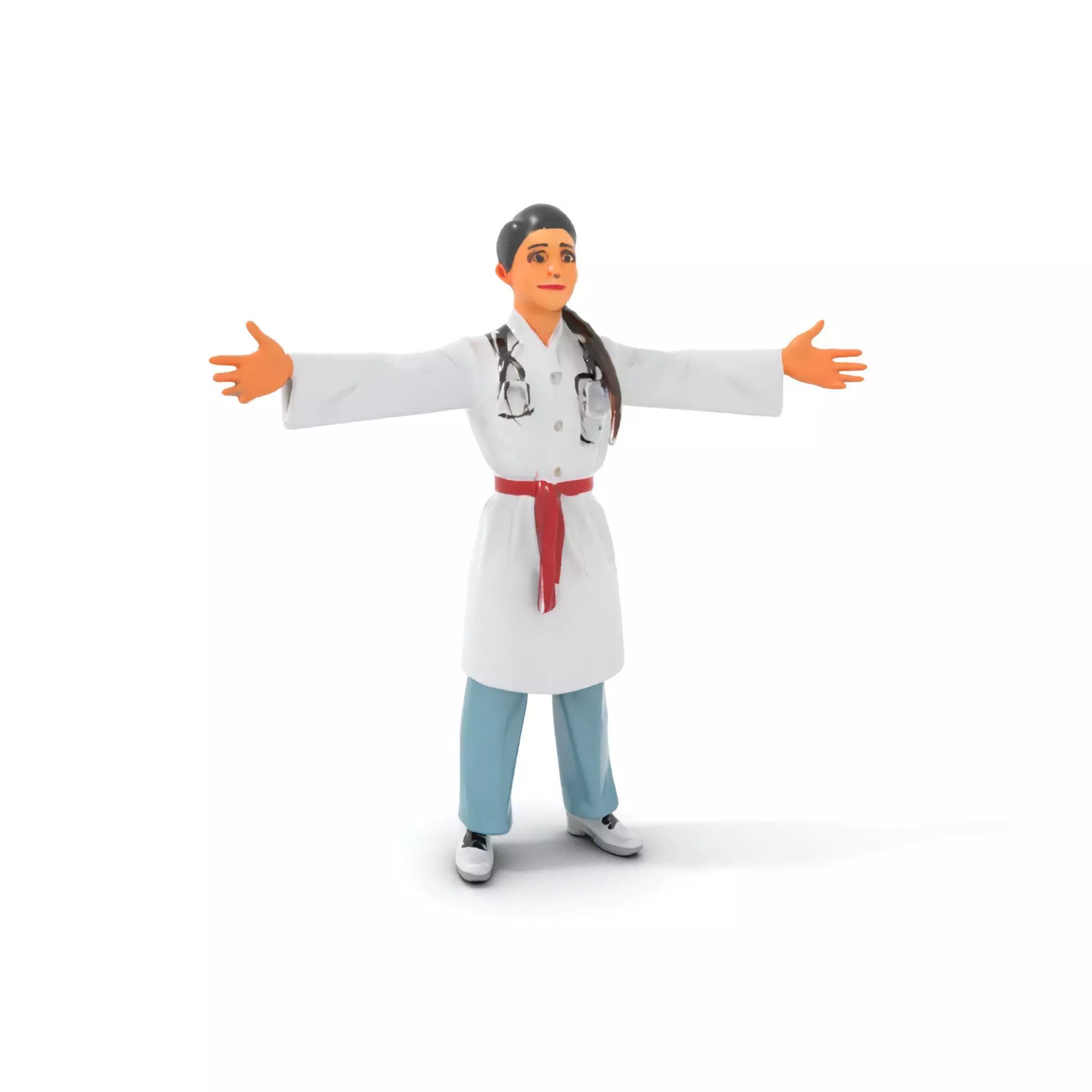 Medical Professional Character Model Pack with Stethoscope Low-poly 3D model_0