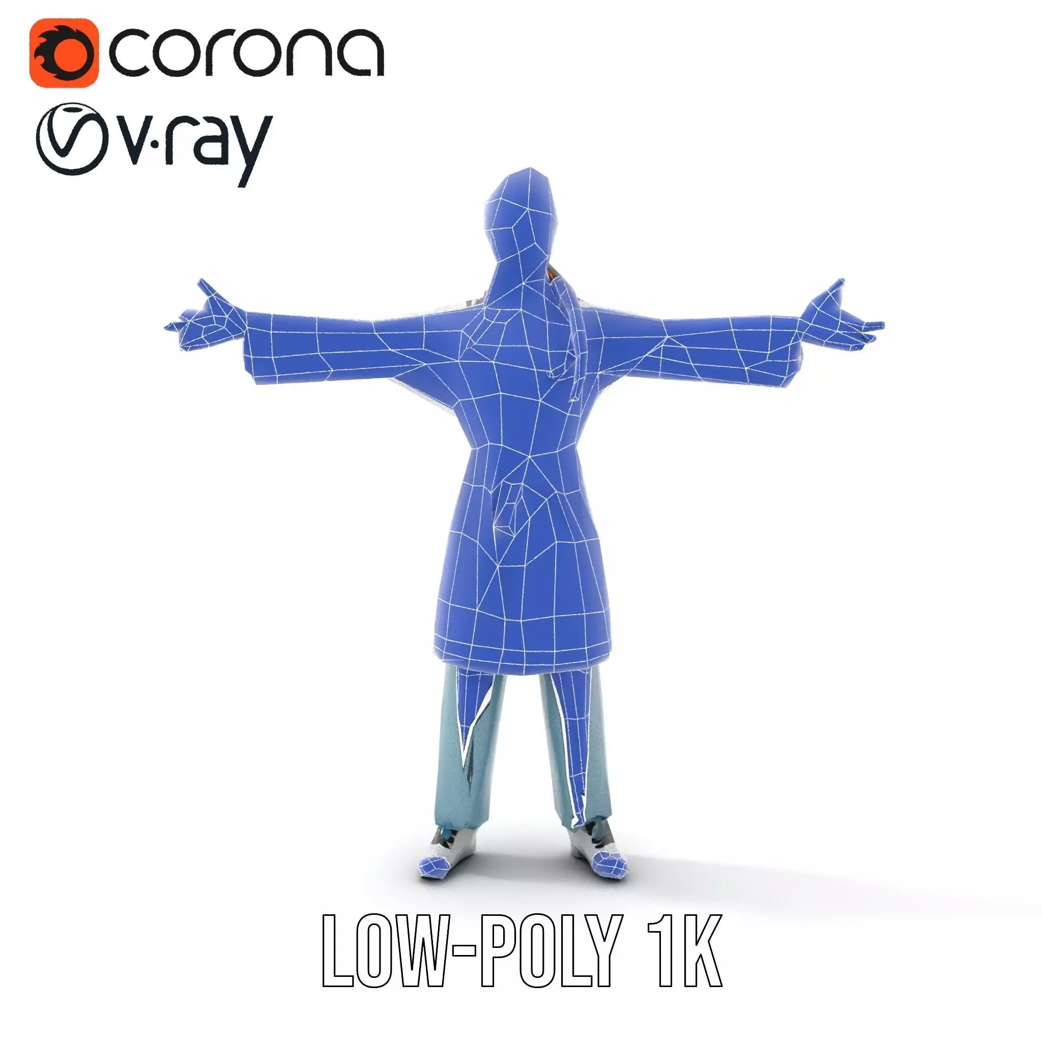 Medical Professional Character Model Pack with Stethoscope Low-poly 3D model_27