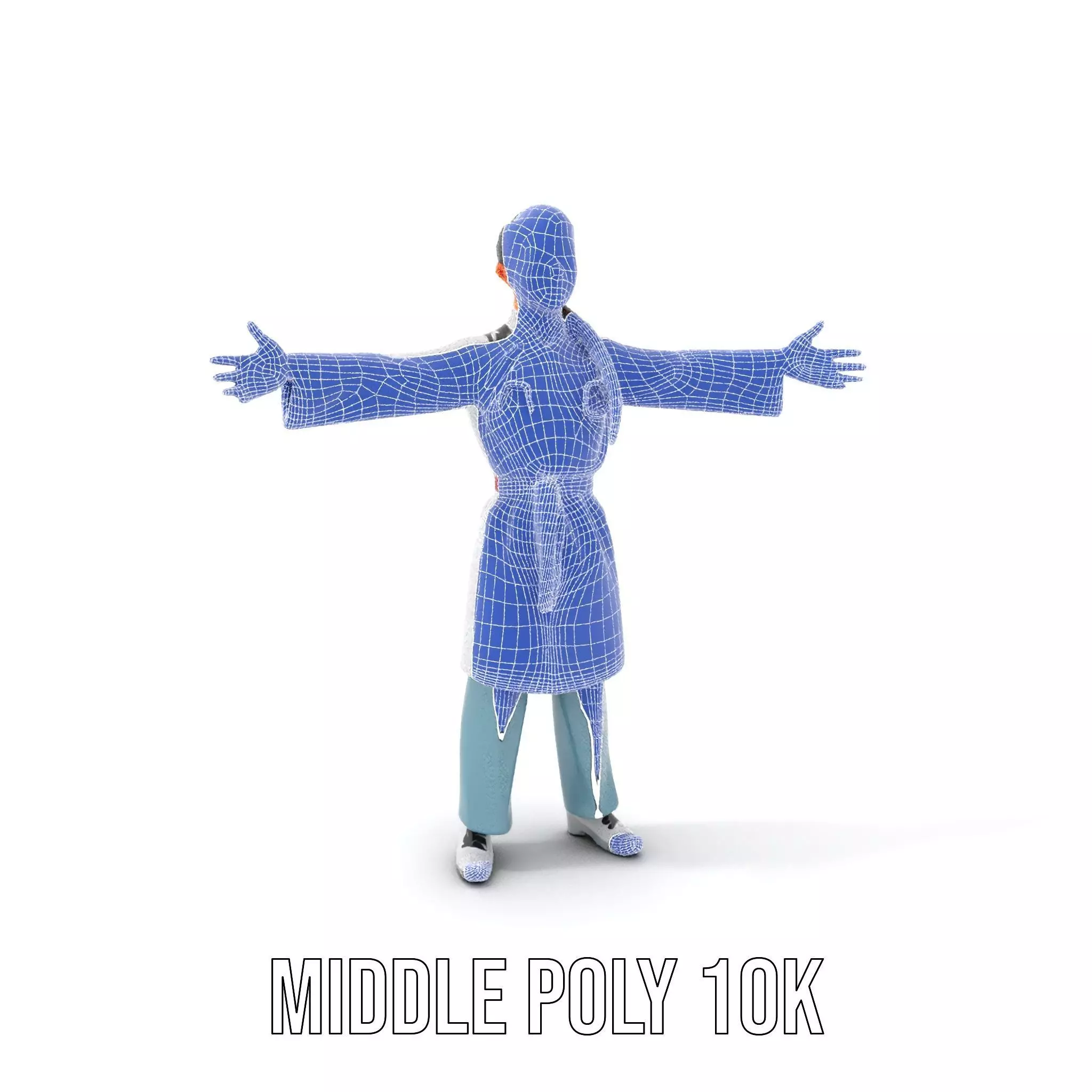 Medical Professional Character Model Pack with Stethoscope Low-poly 3D model_15