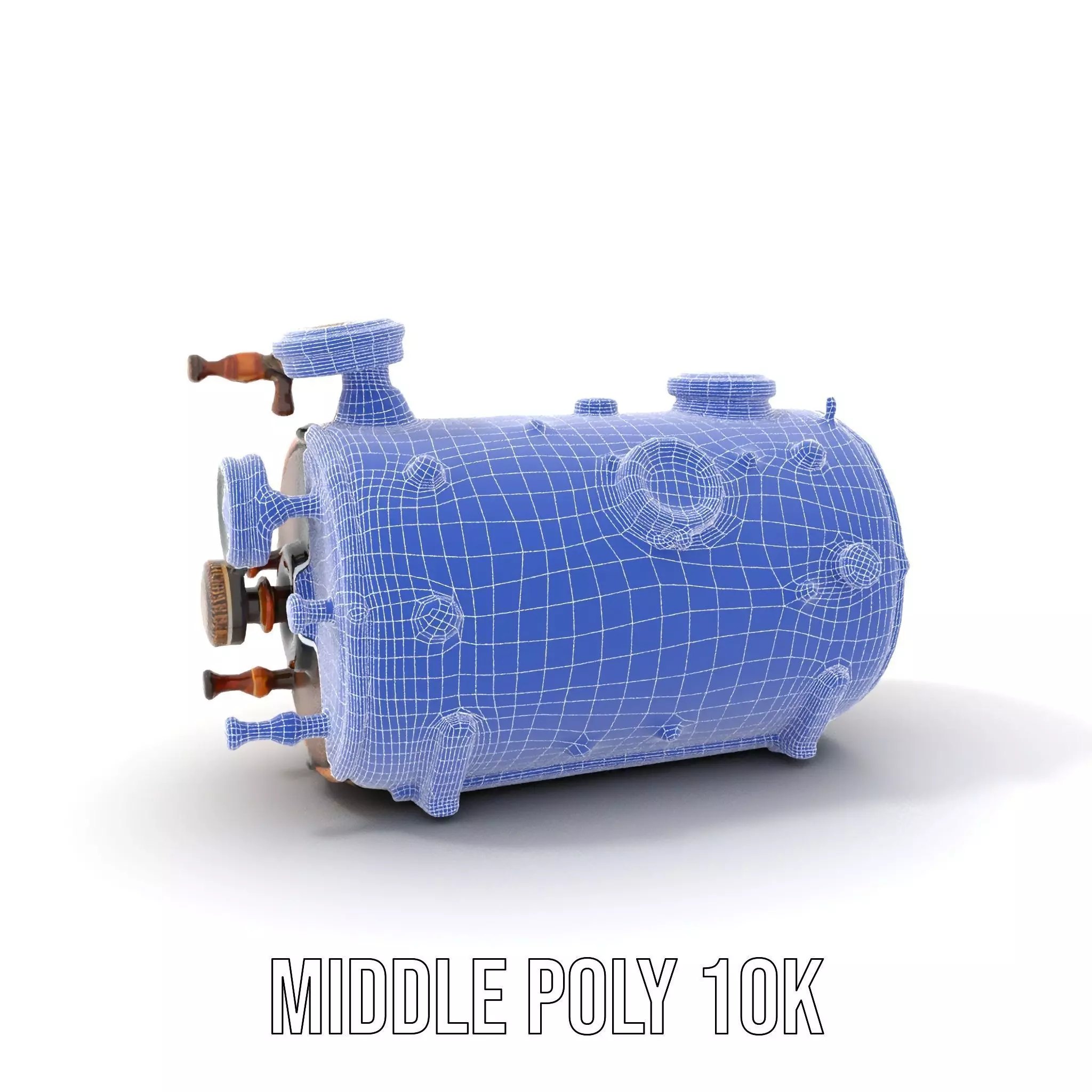 Steampunk Boiler Model Pack with Detailed Gauges Low-poly 3D model_24