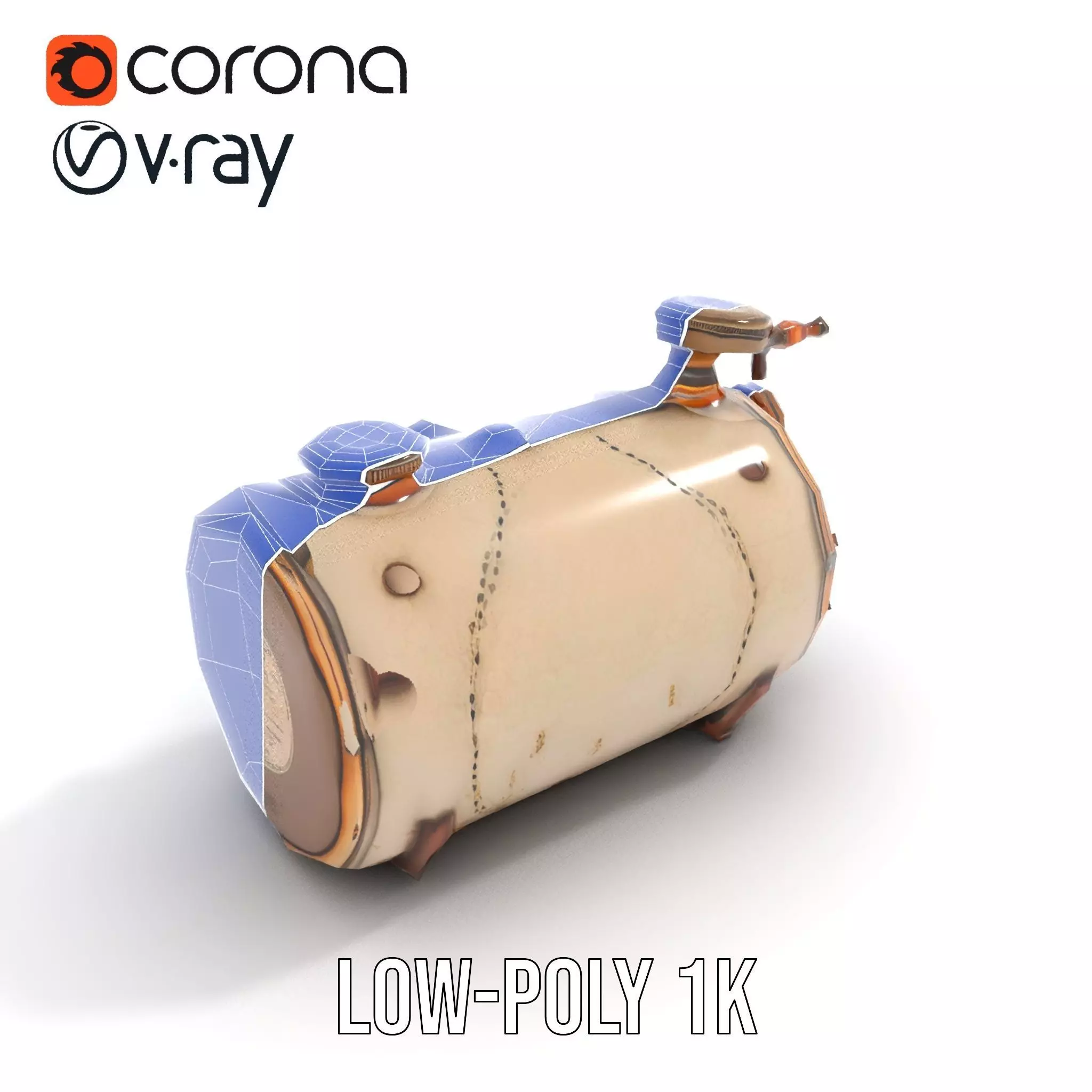 Steampunk Boiler Model Pack with Detailed Gauges Low-poly 3D model_22