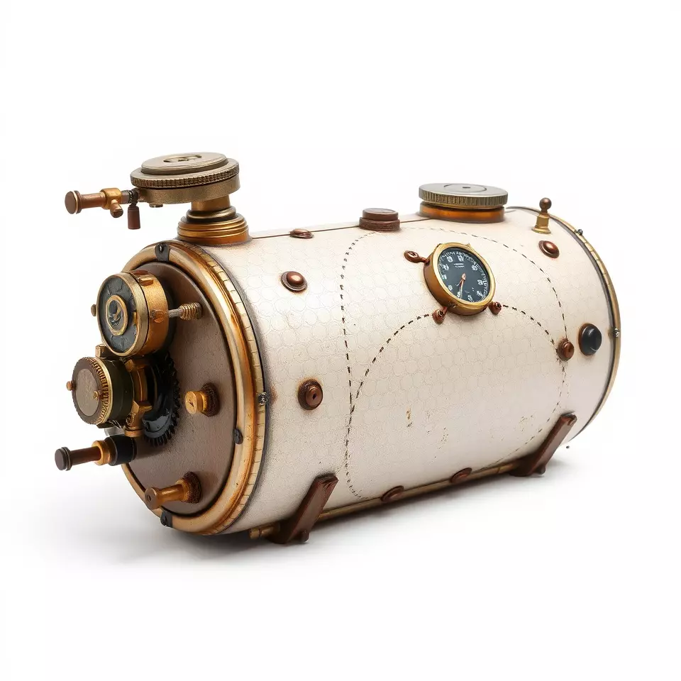 Steampunk Boiler Model Pack with Detailed Gauges Low-poly 3D model_2
