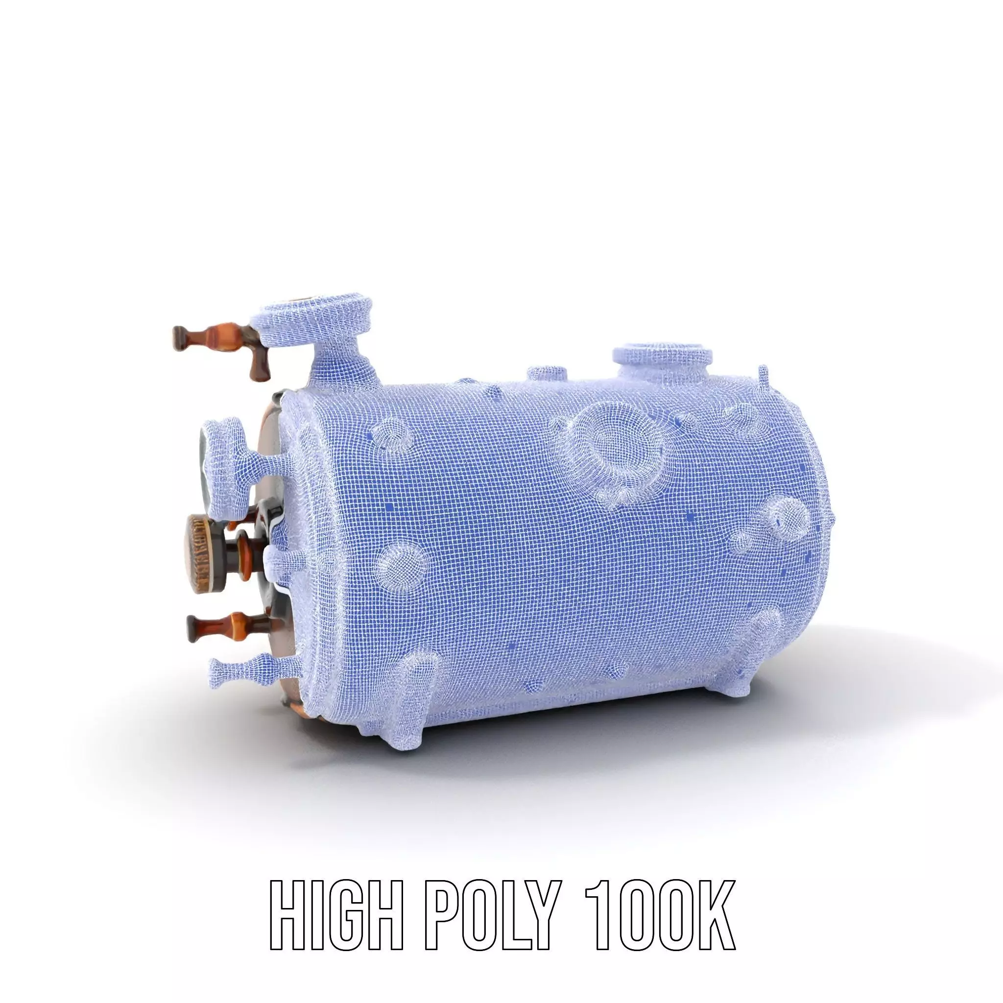 Steampunk Boiler Model Pack with Detailed Gauges Low-poly 3D model_4