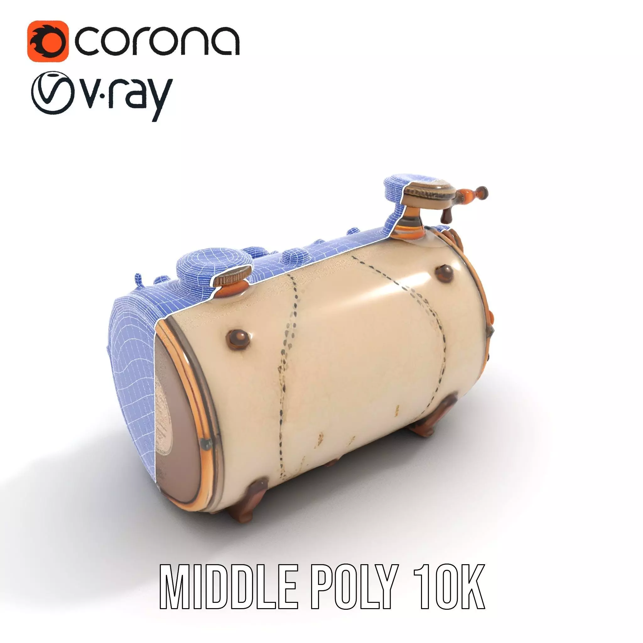 Steampunk Boiler Model Pack with Detailed Gauges Low-poly 3D model_21