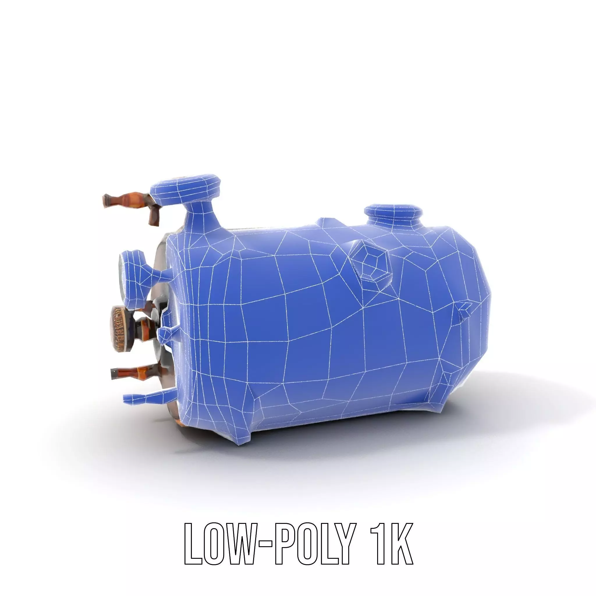 Steampunk Boiler Model Pack with Detailed Gauges Low-poly 3D model_25