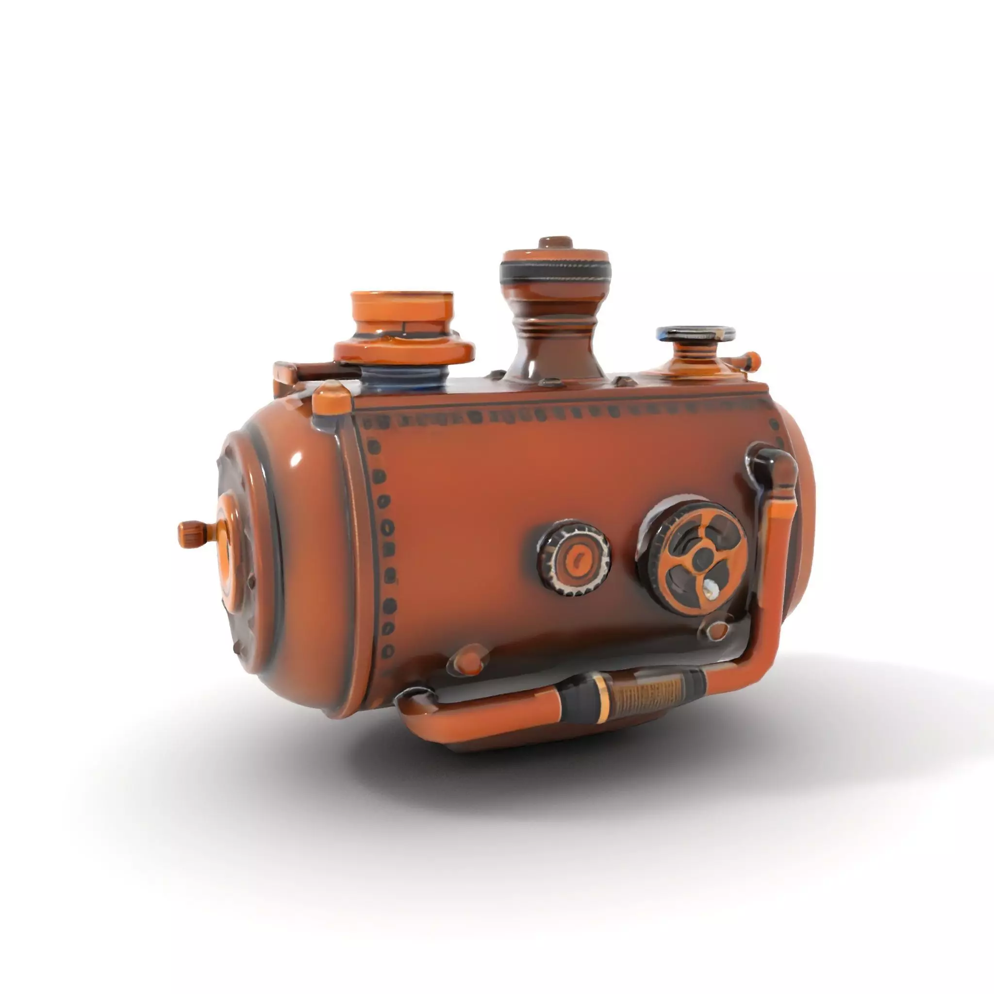 Steampunk Boiler Model Pack Low-poly 3D model_5