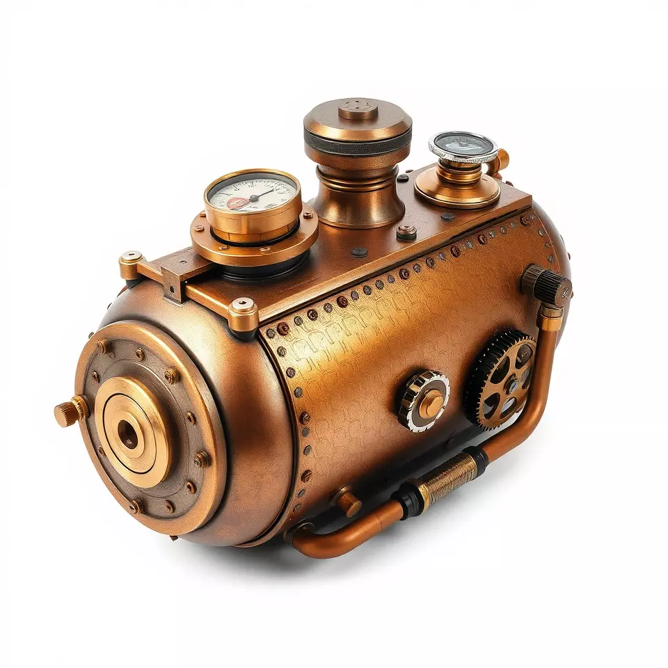 Steampunk Boiler Model Pack Low-poly 3D model_2