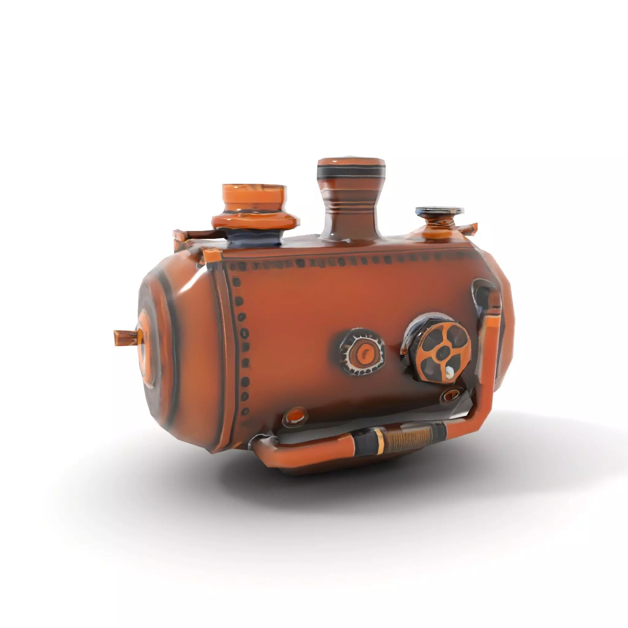 Steampunk Boiler Model Pack Low-poly 3D model_7