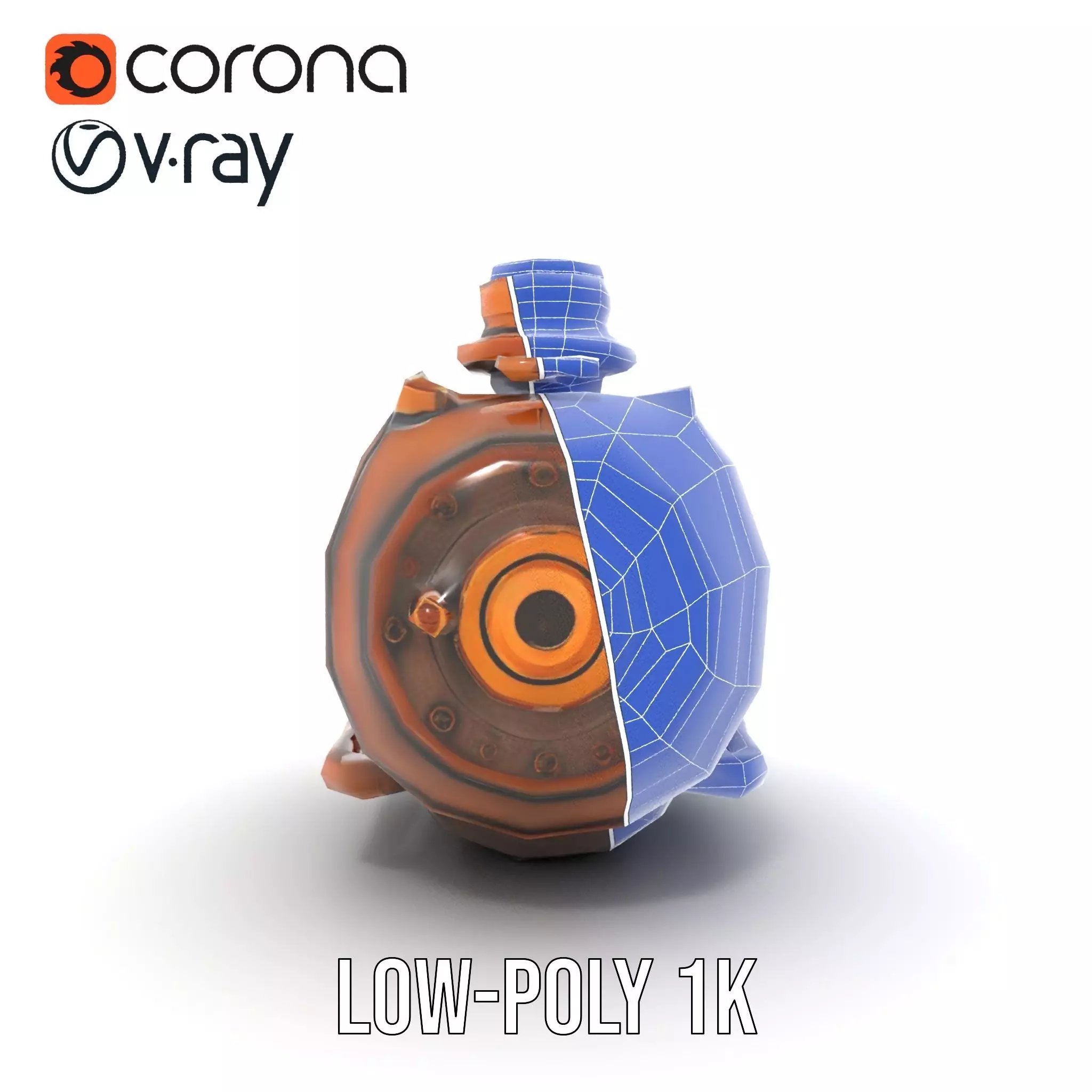 Steampunk Boiler Model Pack Low-poly 3D model_28