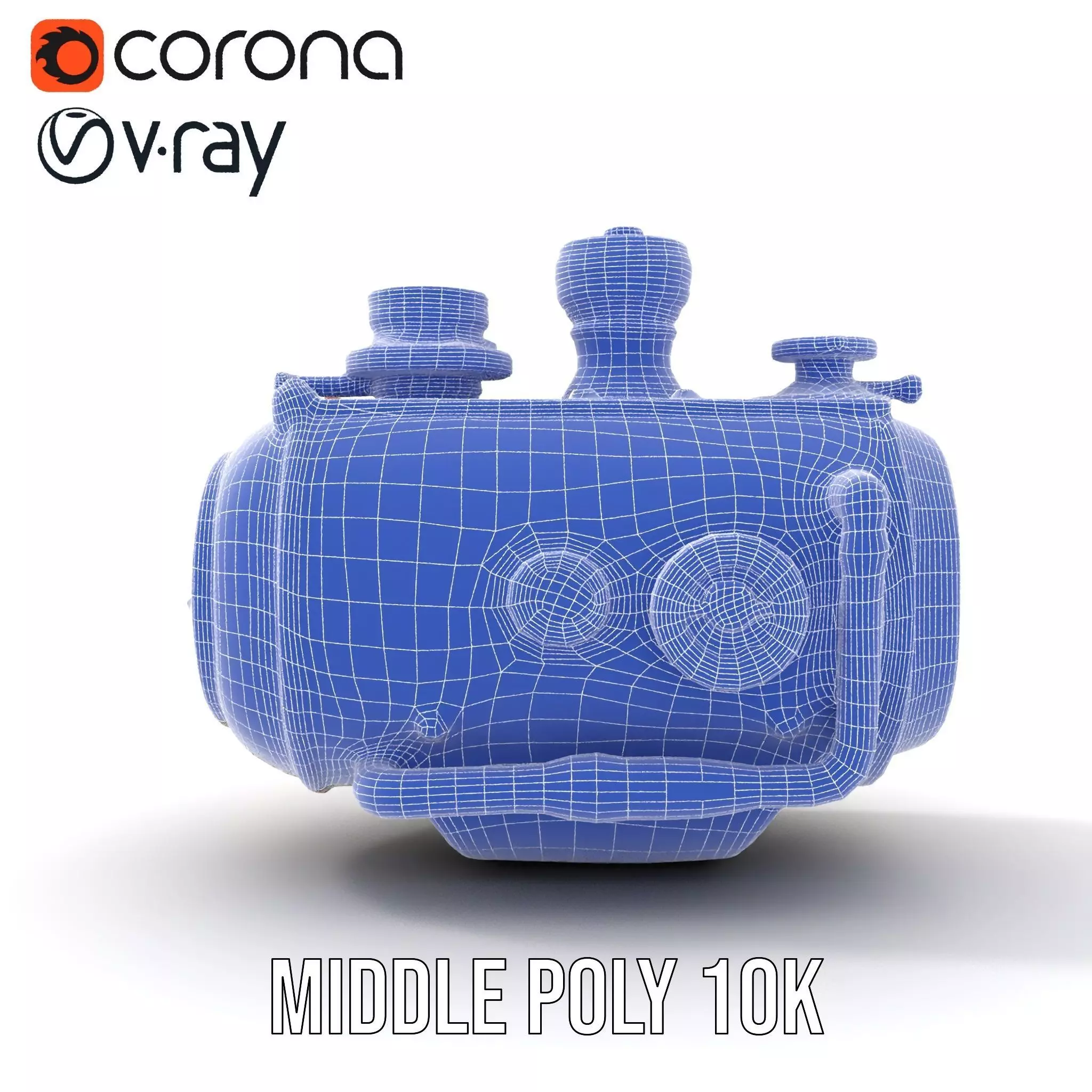 Steampunk Boiler Model Pack Low-poly 3D model_27